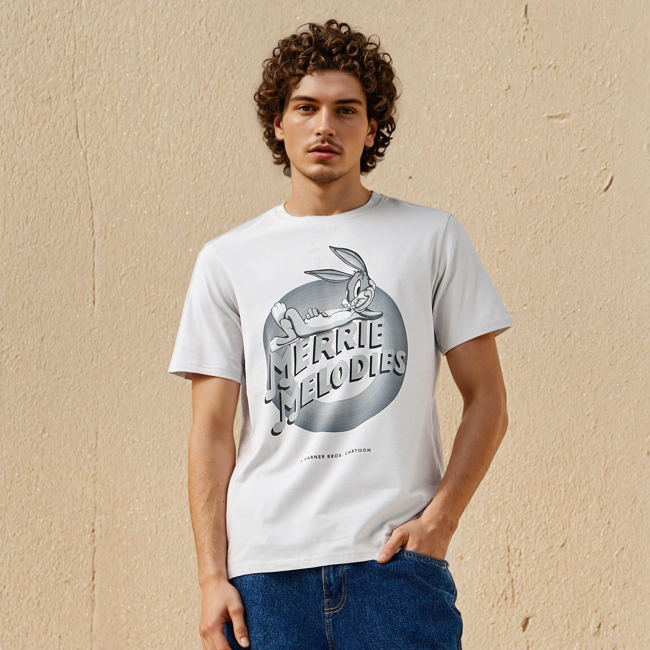 Looney Tunes Men Regular Fit Crew Neck Short Sleeves T-shirt-men-clothing-tshirtsandpolos-tshirts-image-1