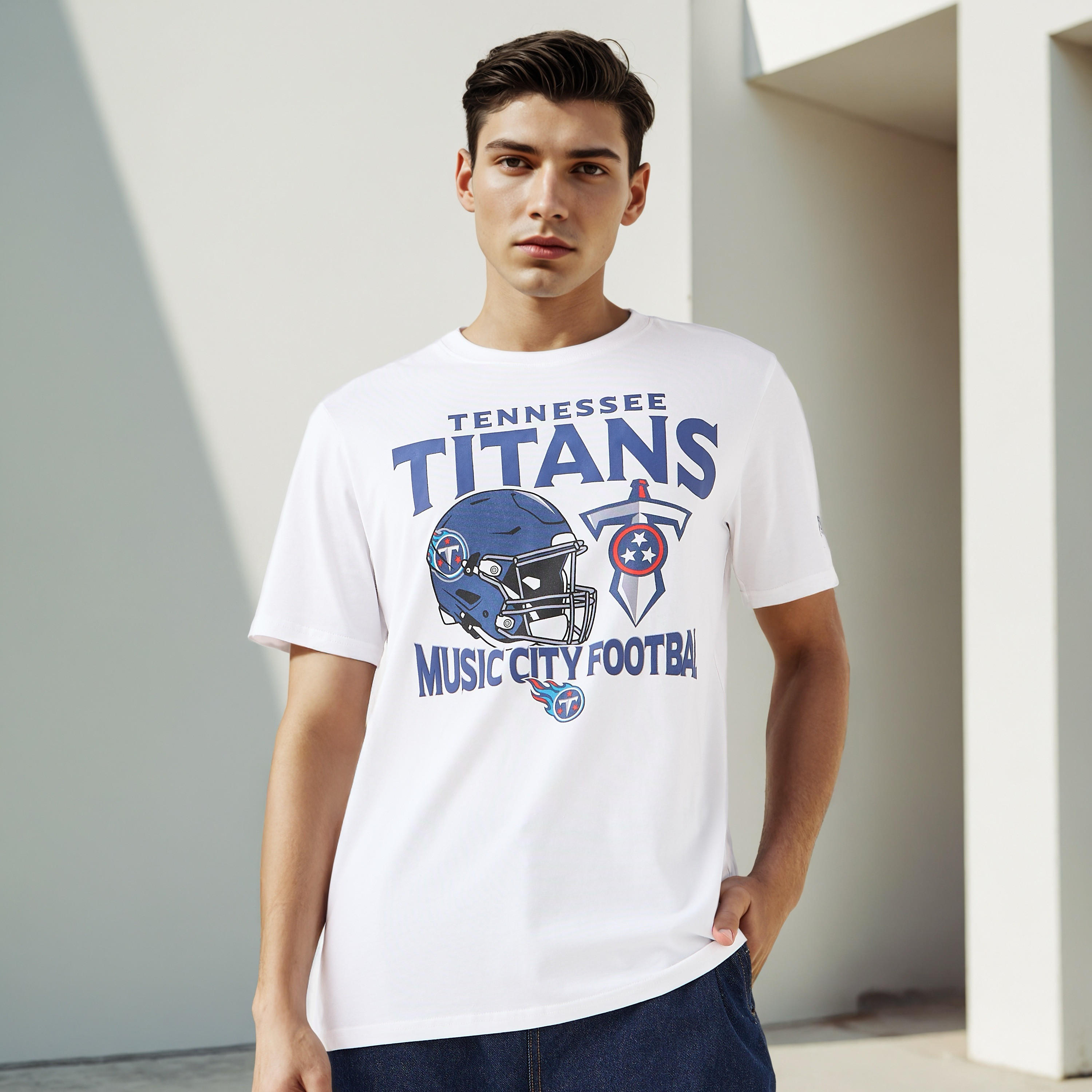 Tennessee Titans NFL Men Regular Fit Crew Neck Short Sleeves T-shirt-men-clothing-tshirtsandpolos-tshirts-image-1