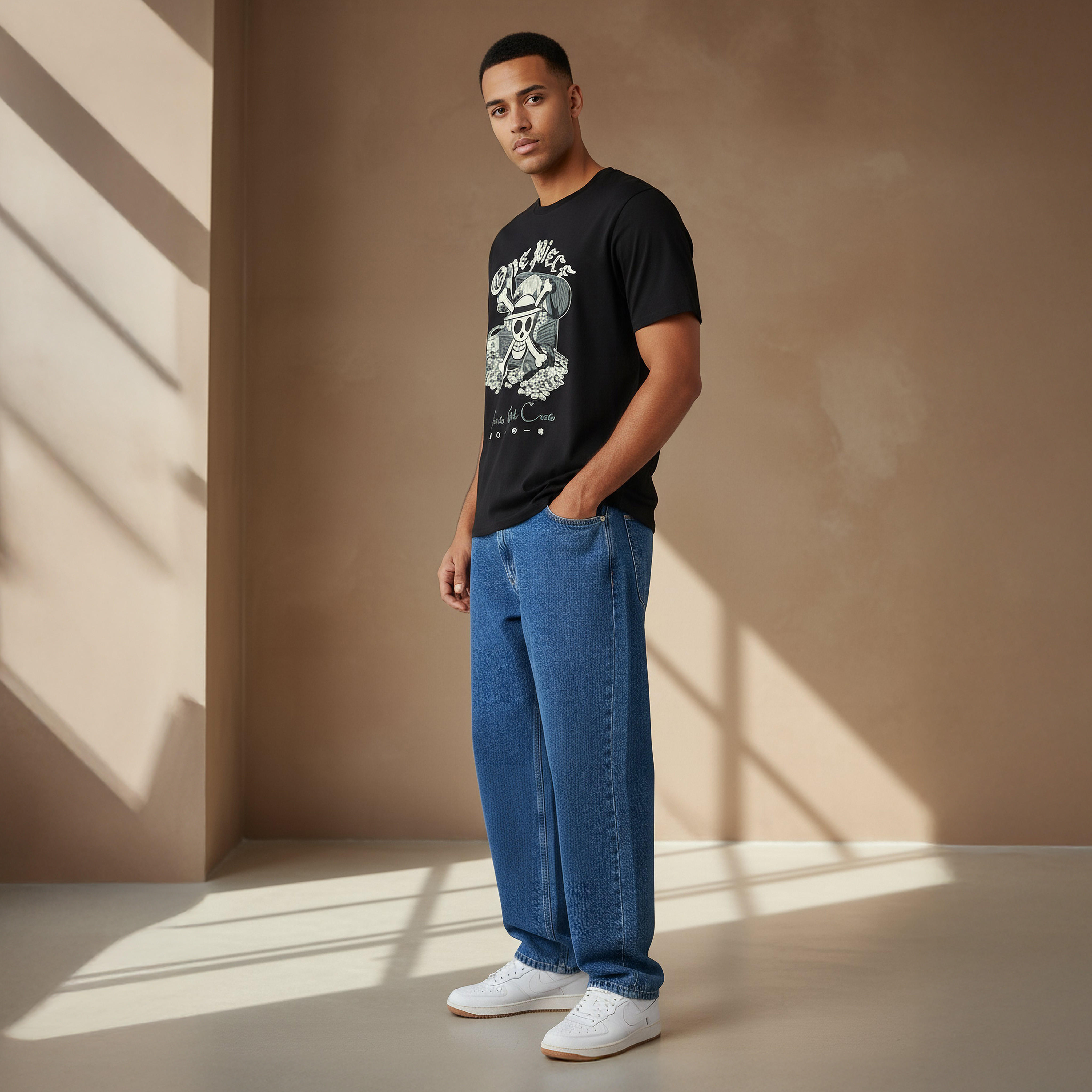 تيشيرت أنمي ون بيس رجالي بقصة عادية ورقبة دائرية وأكمام قصيرة-men-clothing-tshirtsandpolos-tshirts-image-2