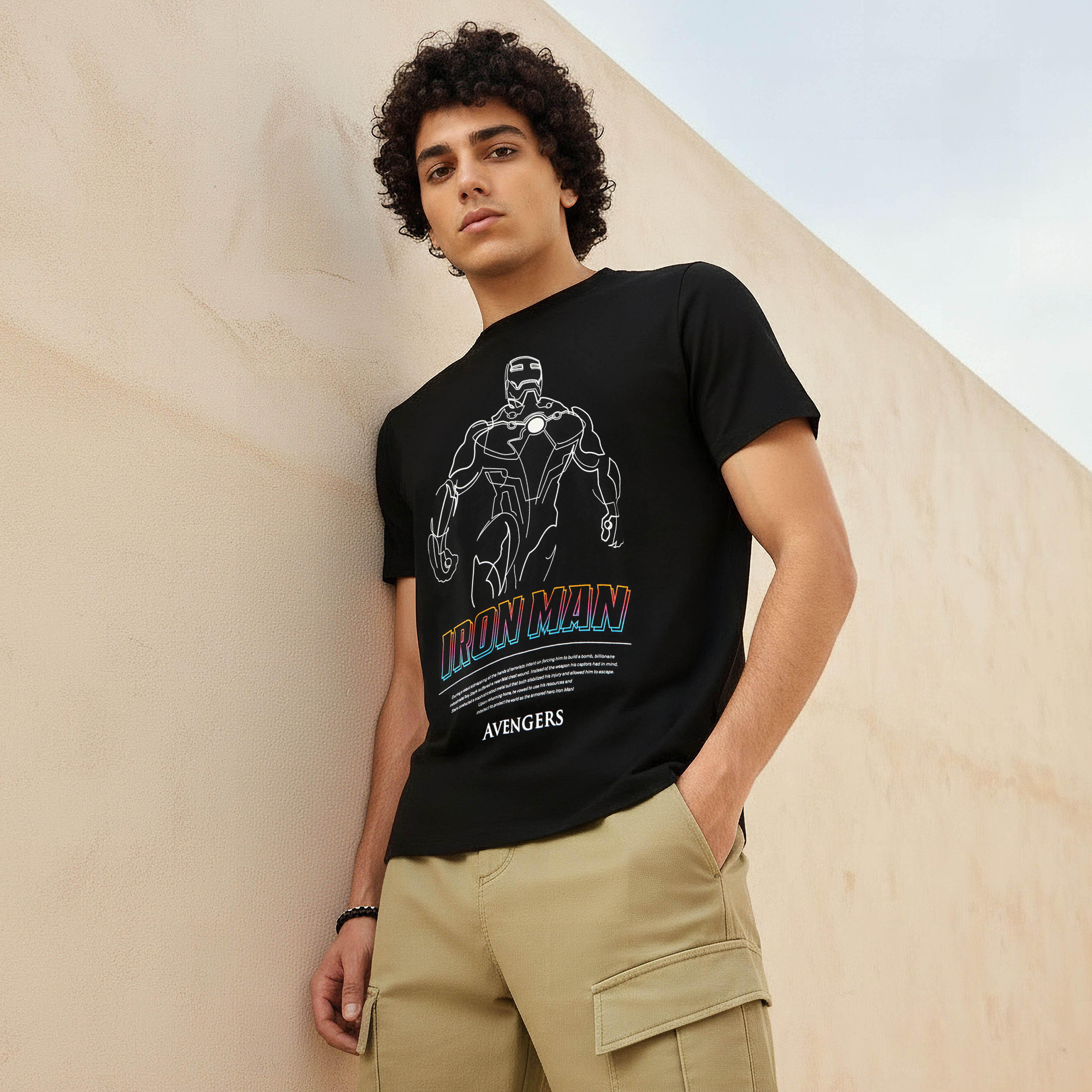 Iron Man Men Regular Fit Crew Neck Short Sleeves T-shirt-men-clothing-tshirtsandpolos-tshirts-image-1