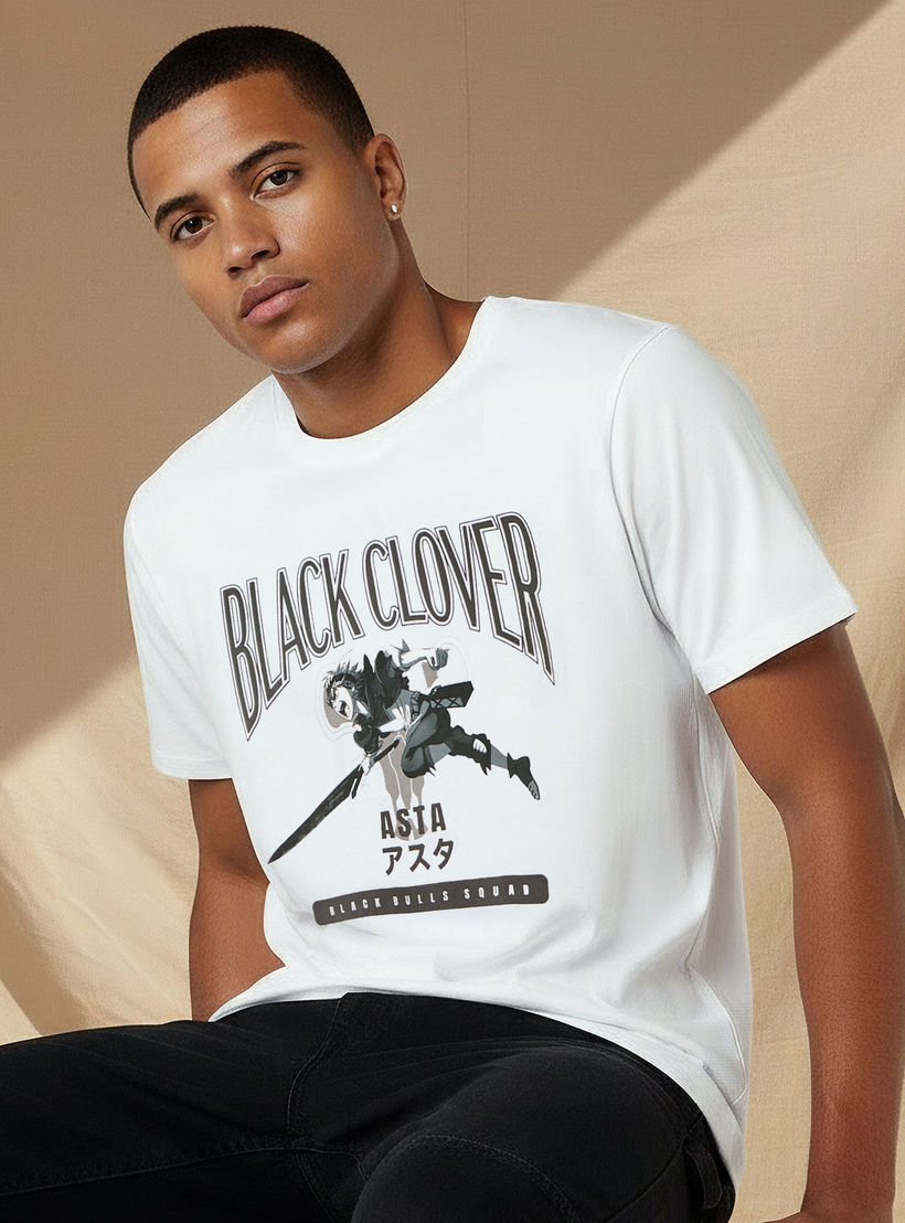 Black Clover Anime Men Regular Fit Crew Neck Short Sleeves T-shirt-men-clothing-tshirtsandpolos-tshirts-image-1