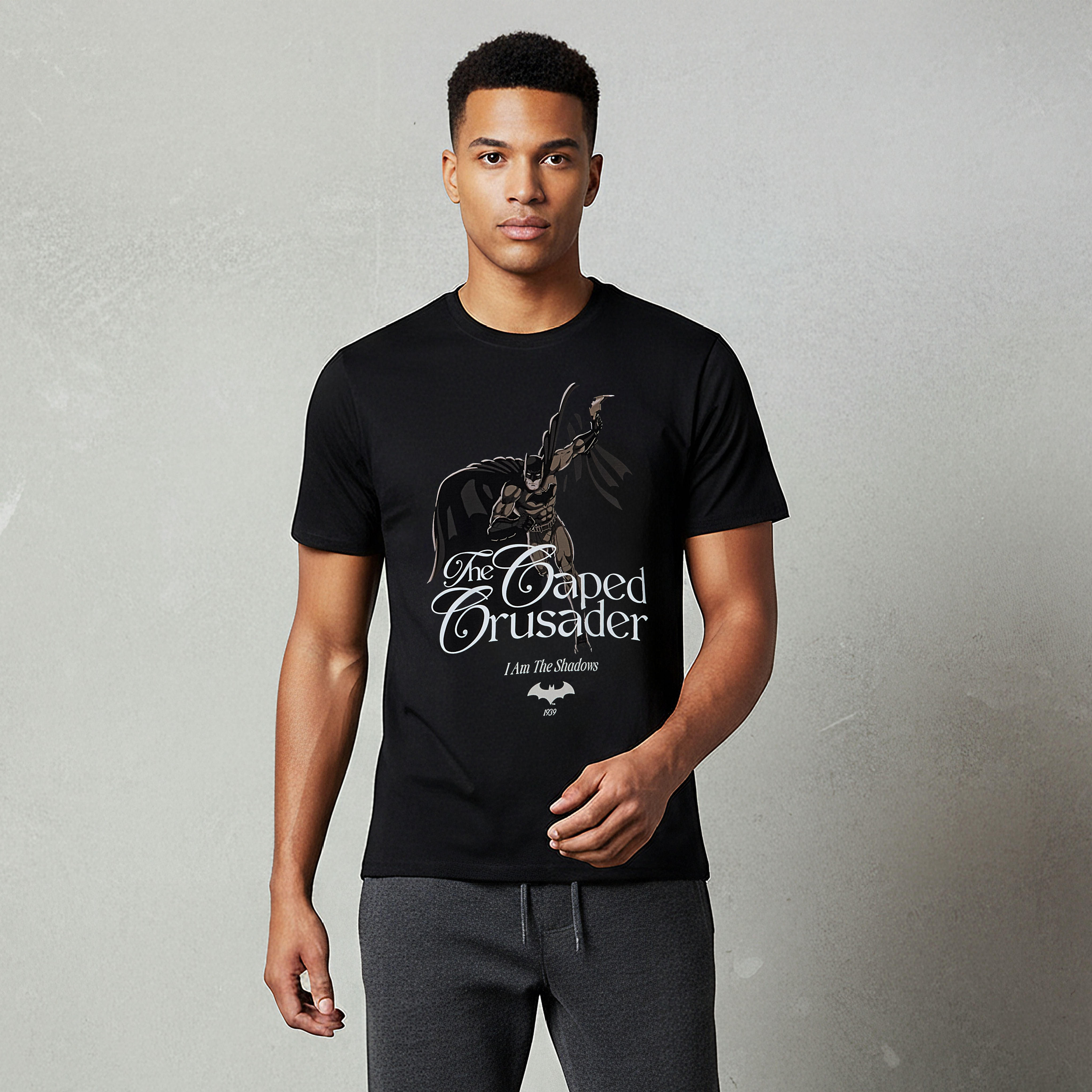 تيشيرت باتمان رجالي بقصة عادية وياقة دائرية وأكمام قصيرة-men-clothing-tshirtsandpolos-tshirts-image-5