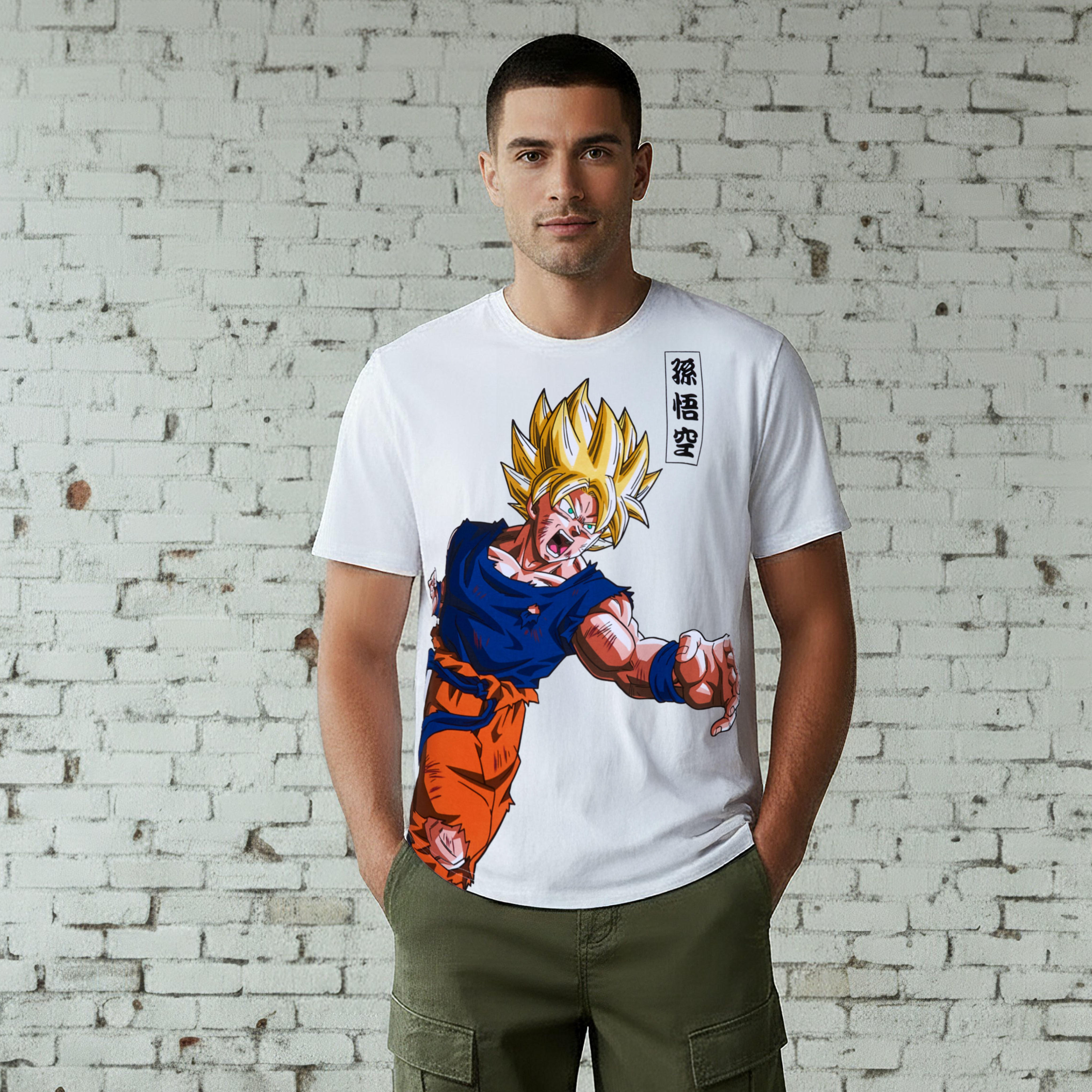 Goku Dragon Ball Z Anime Men Regular Fit Crew Neck Short Sleeves T-shirt-men-clothing-tshirtsandpolos-tshirts-image-4