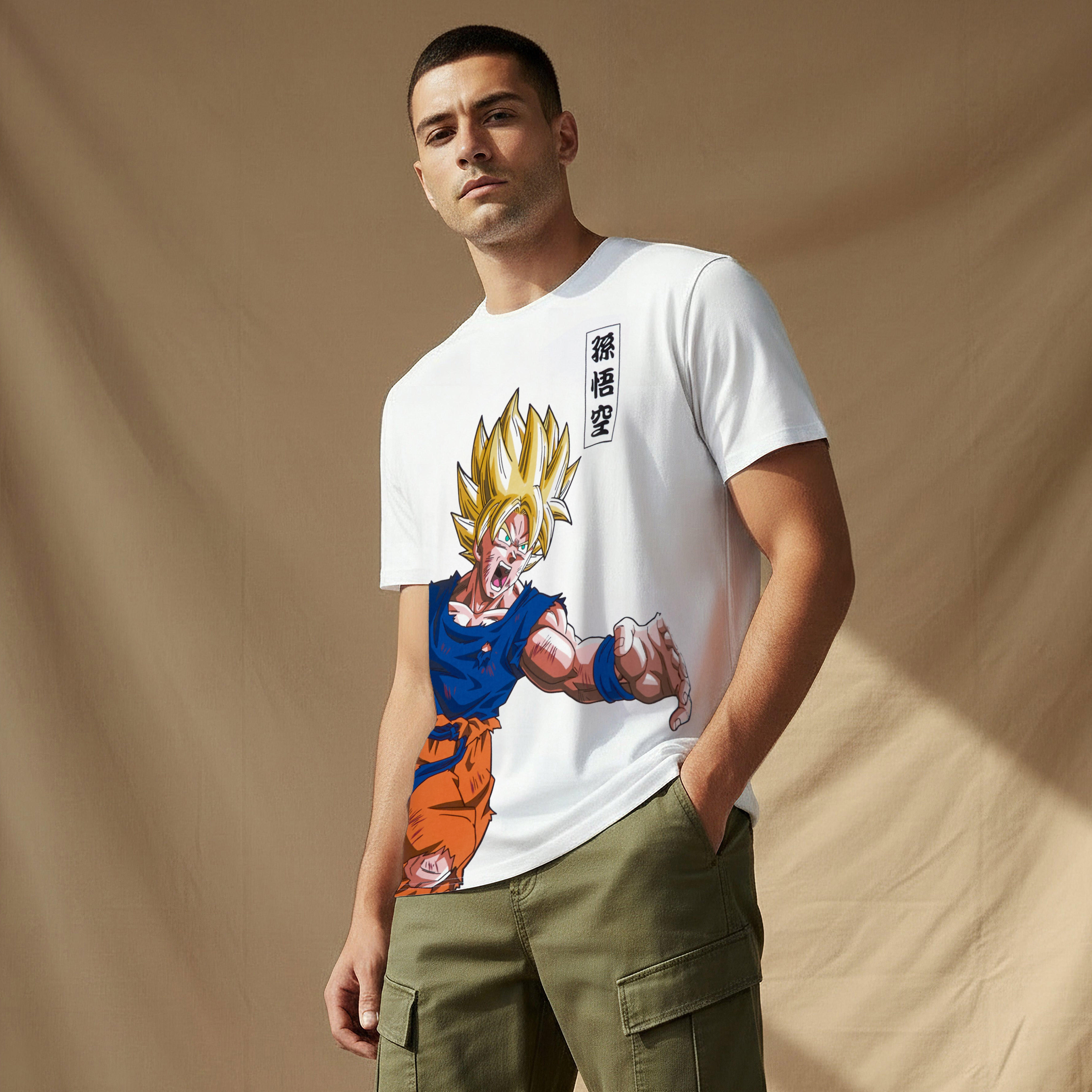 Goku Dragon Ball Z Anime Men Regular Fit Crew Neck Short Sleeves T-shirt-men-clothing-tshirtsandpolos-tshirts-image-1