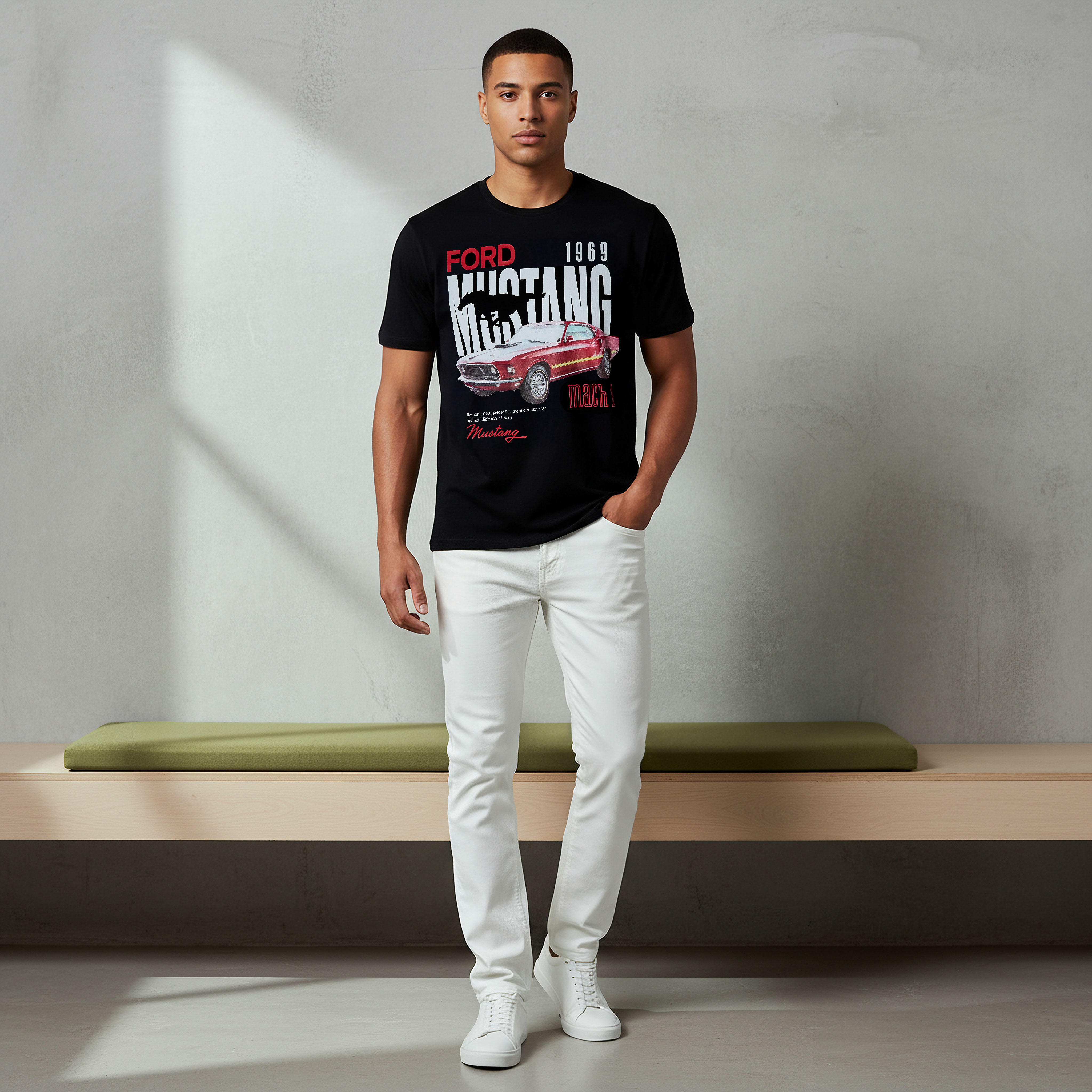 Ford Mustang Men Regular Fit Crew Neck Short Sleeves T-shirt-men-clothing-tshirtsandpolos-tshirts-image-3