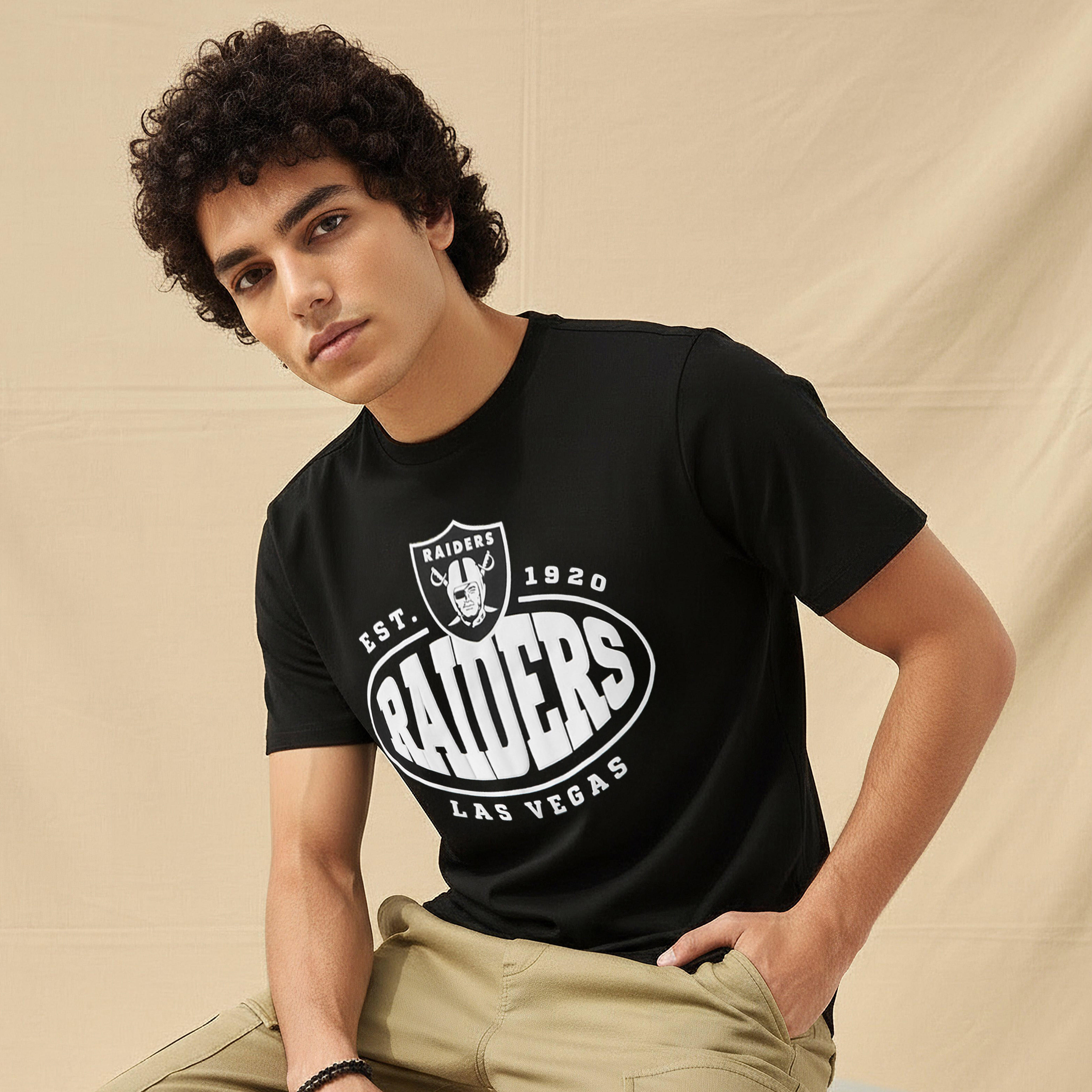 Las Vegas Raiders NFL Men Regular Fit Crew Neck Short Sleeves T-shirt-men-clothing-tshirtsandpolos-tshirts-image-1
