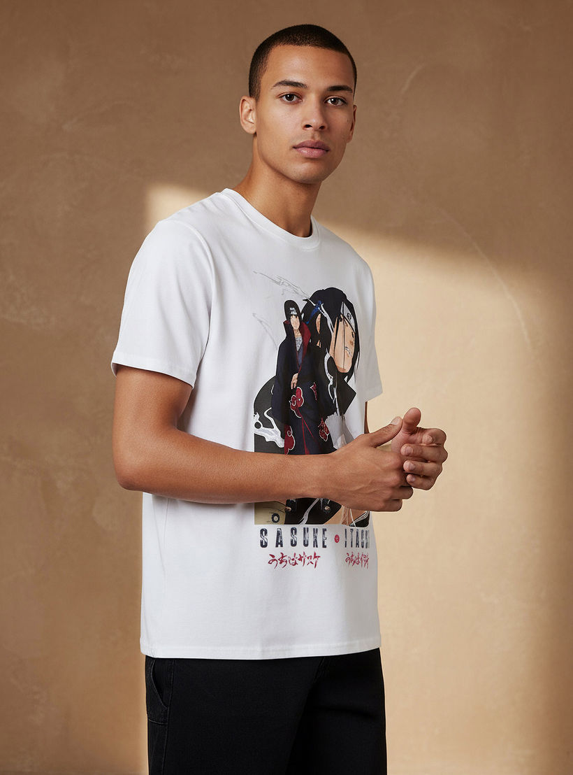 تي شيرت رجالي بطبعة أنمي ساسكي وإيتاتشي بقصة عادية ورقبة دائرية وأكمام قصيرة-men-clothing-tshirtsandpolos-tshirts-image-1