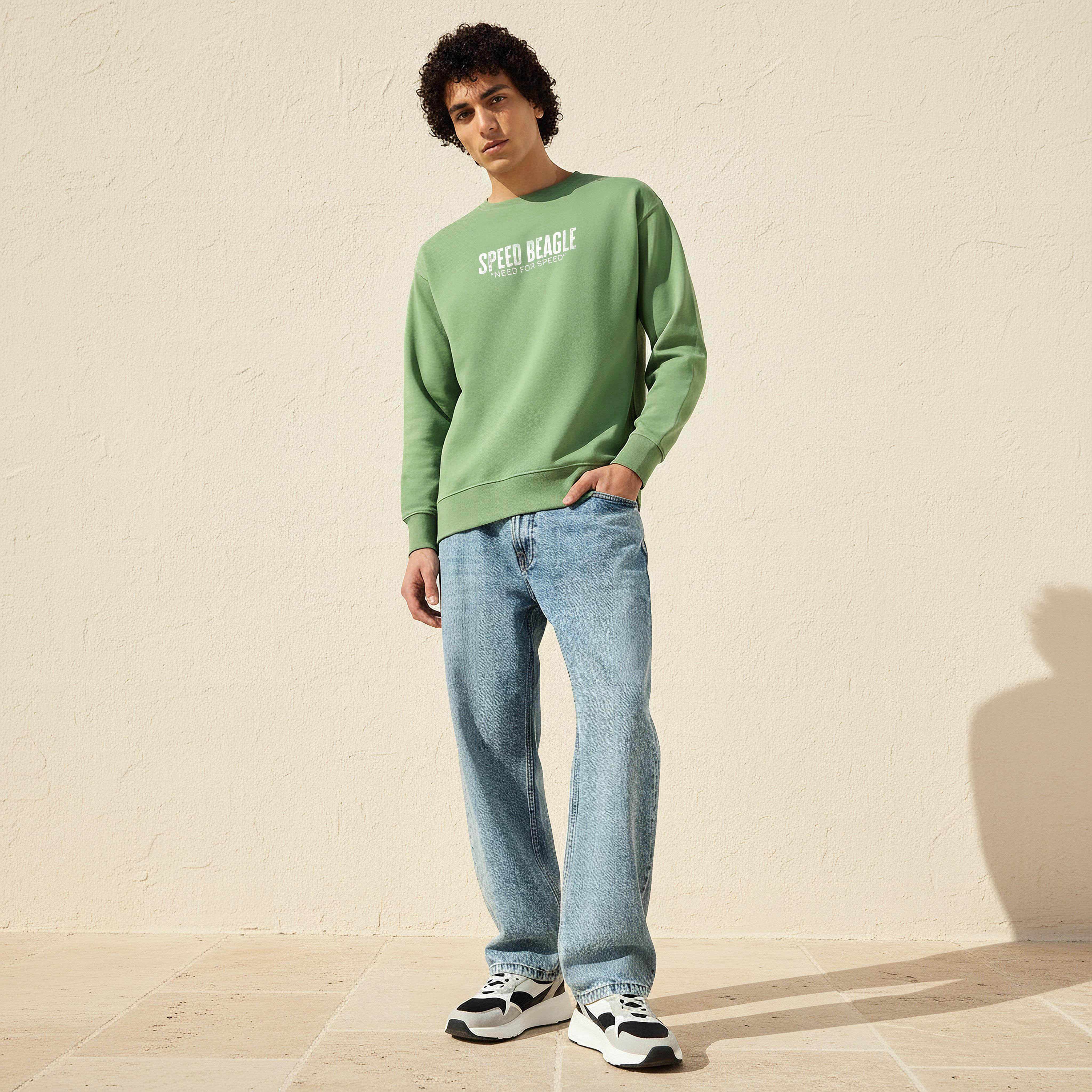 Snoopy Men Regular Fit Sweatshirt-men-winterwear-hoodiesandsweatshirts-image-2