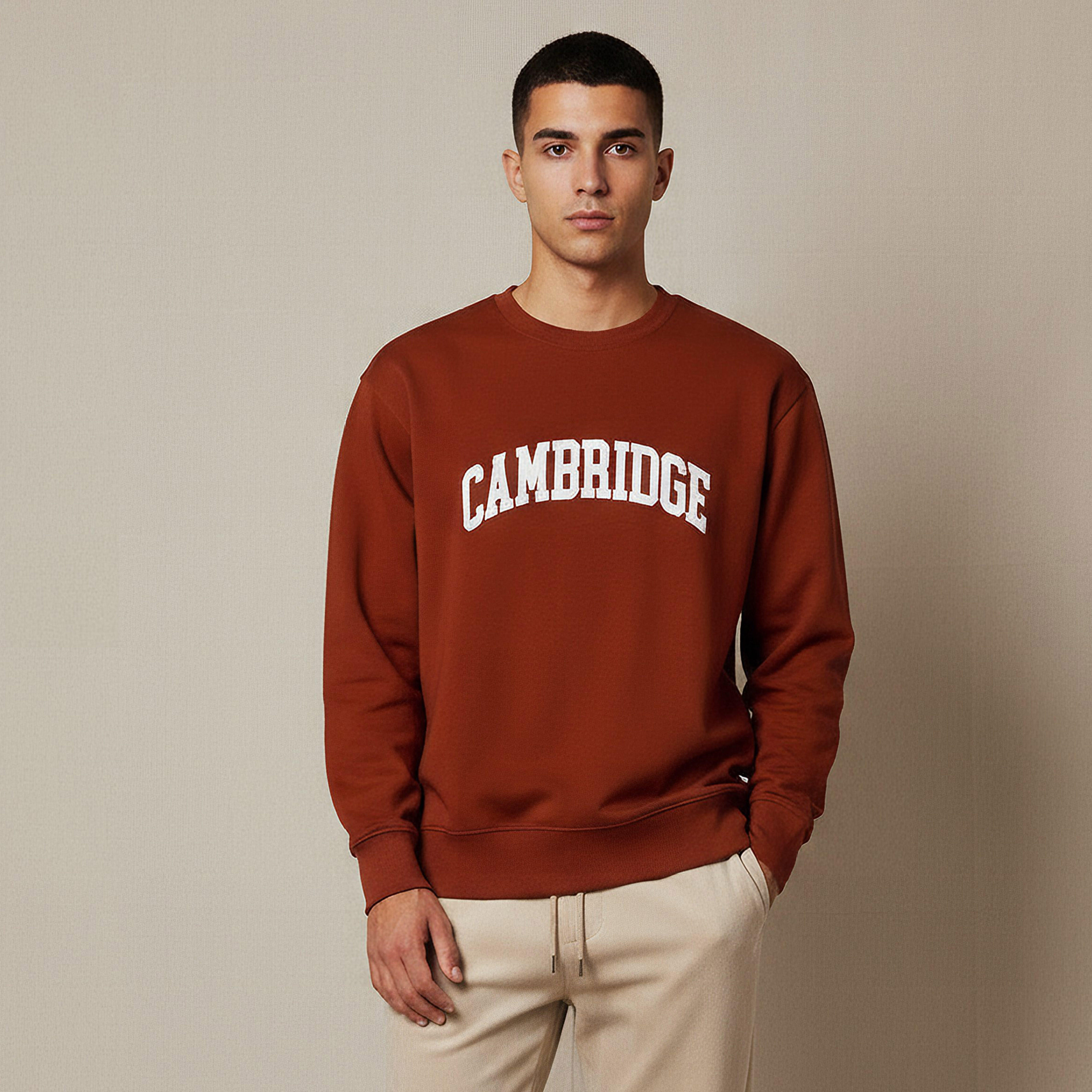 سويت شيرت رجالي بقصة عادية وطبعات كامبريدج-men-winterwear-hoodiesandsweatshirts-image-4