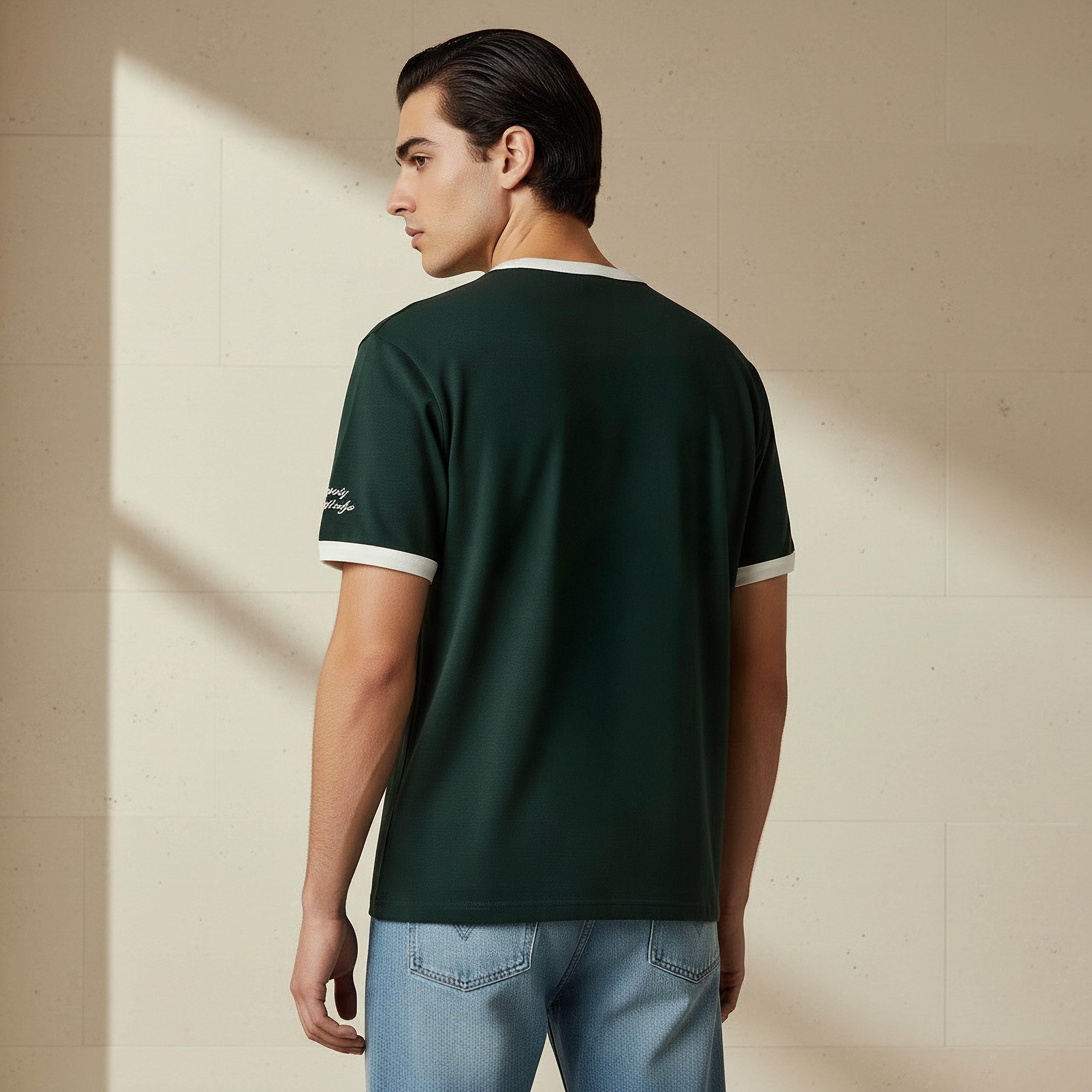 Cambridge University Men Relaxed Fit Crew Neck Short Sleeves Ringer T-shirt-men-clothing-tshirtsandpolos-tshirts-image-3