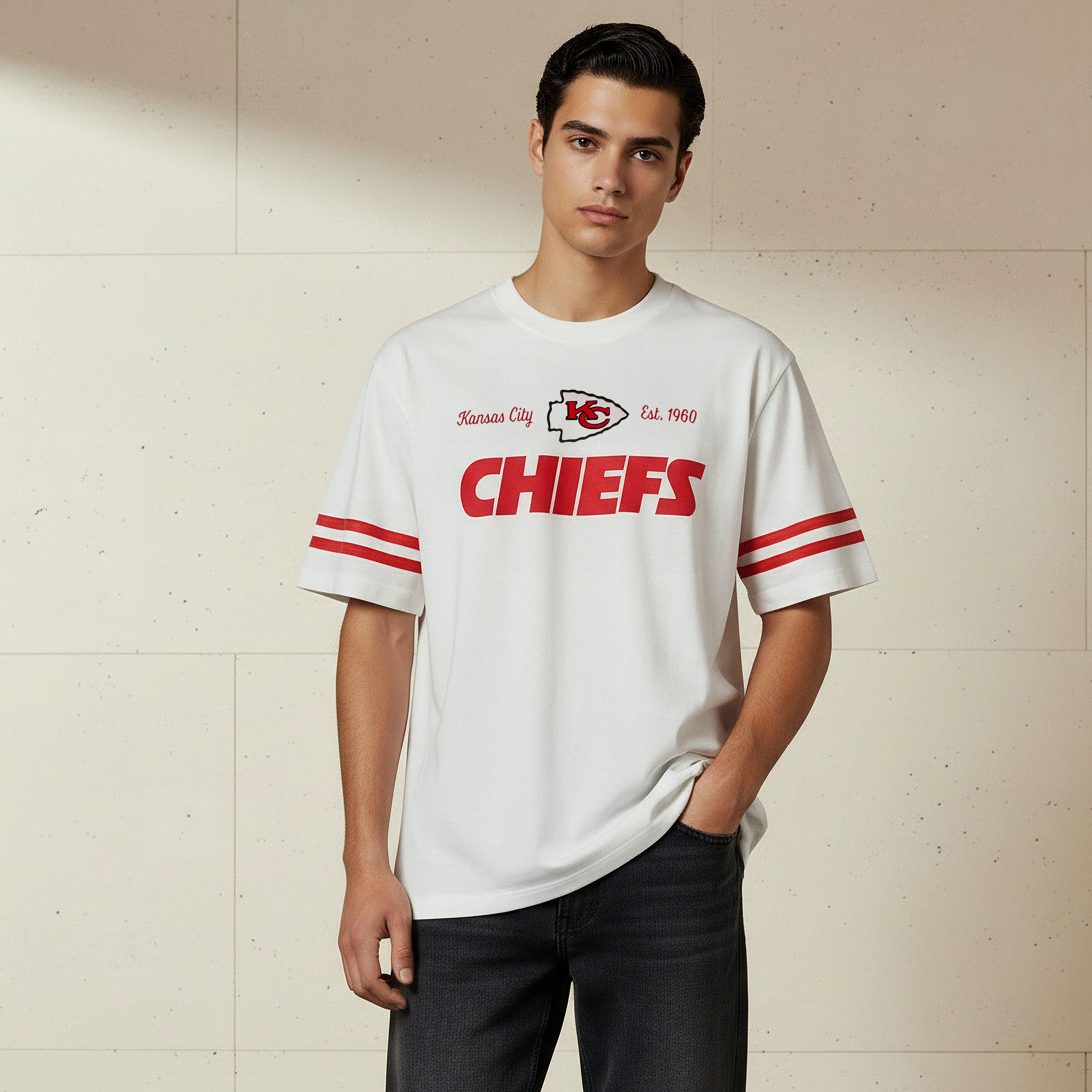 Kansas City Chiefs NFL Men Regular Fit Crew Neck Short Sleeves T-shirt-men-clothing-tshirtsandpolos-tshirts-image-1