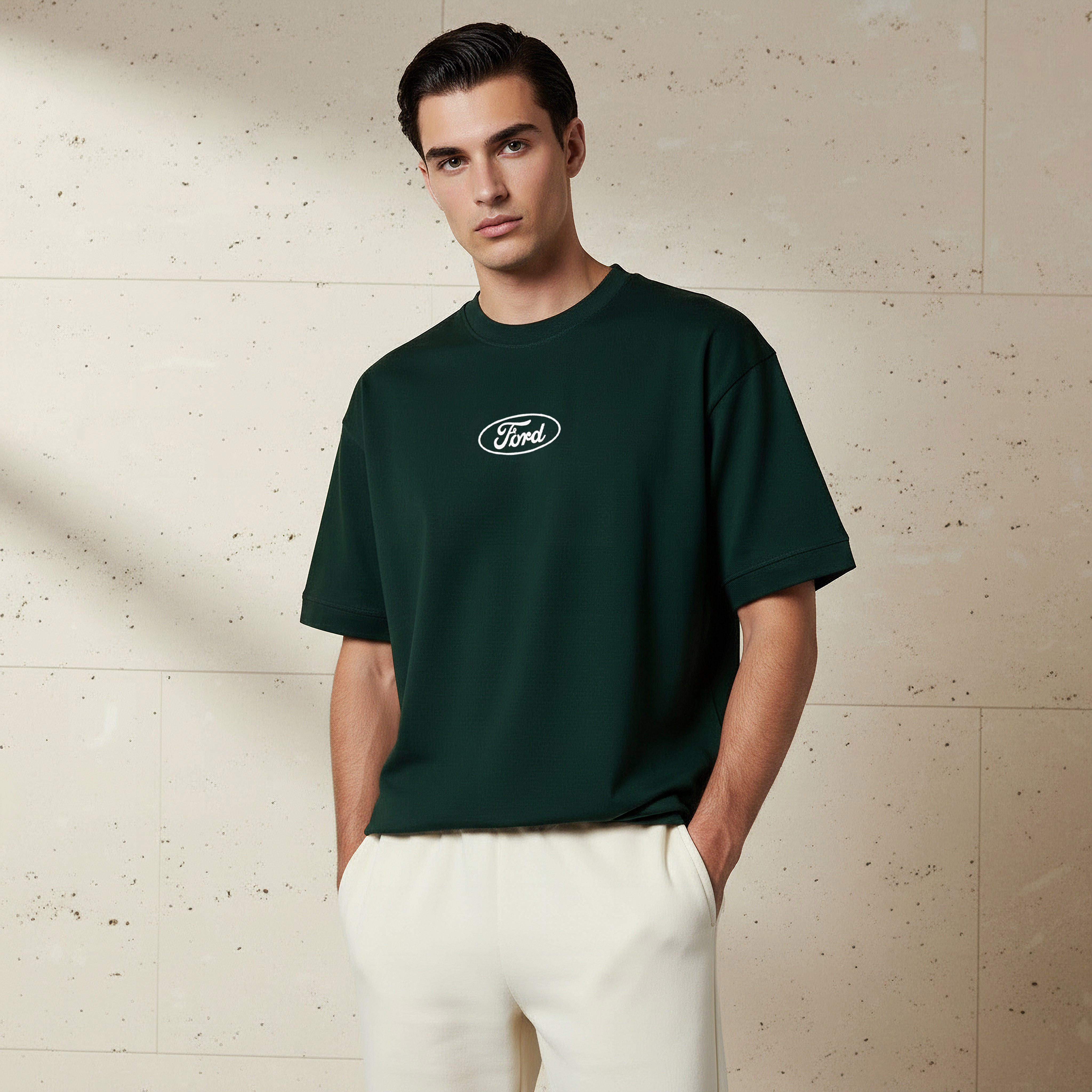 Men Regular Fit Crew Neck Short Sleeves Ford Bronco Print T-shirt-men-clothing-tshirtsandpolos-tshirts-image-1