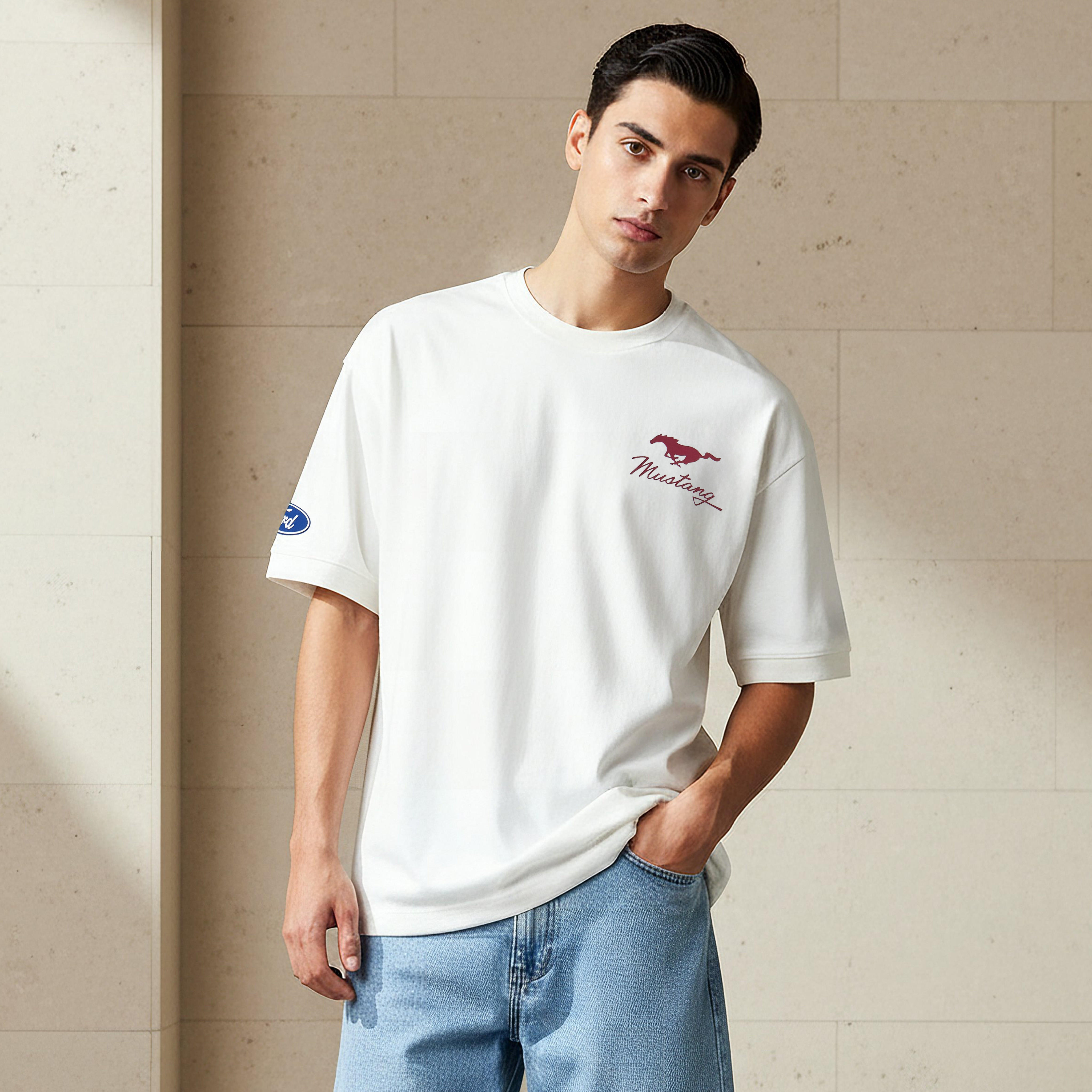 Men Regular Fit Crew Neck Short Sleeves Mustang Print T-shirt-PROMO_SP_BH_RGCC_BUY2FOR11_040325-image-1