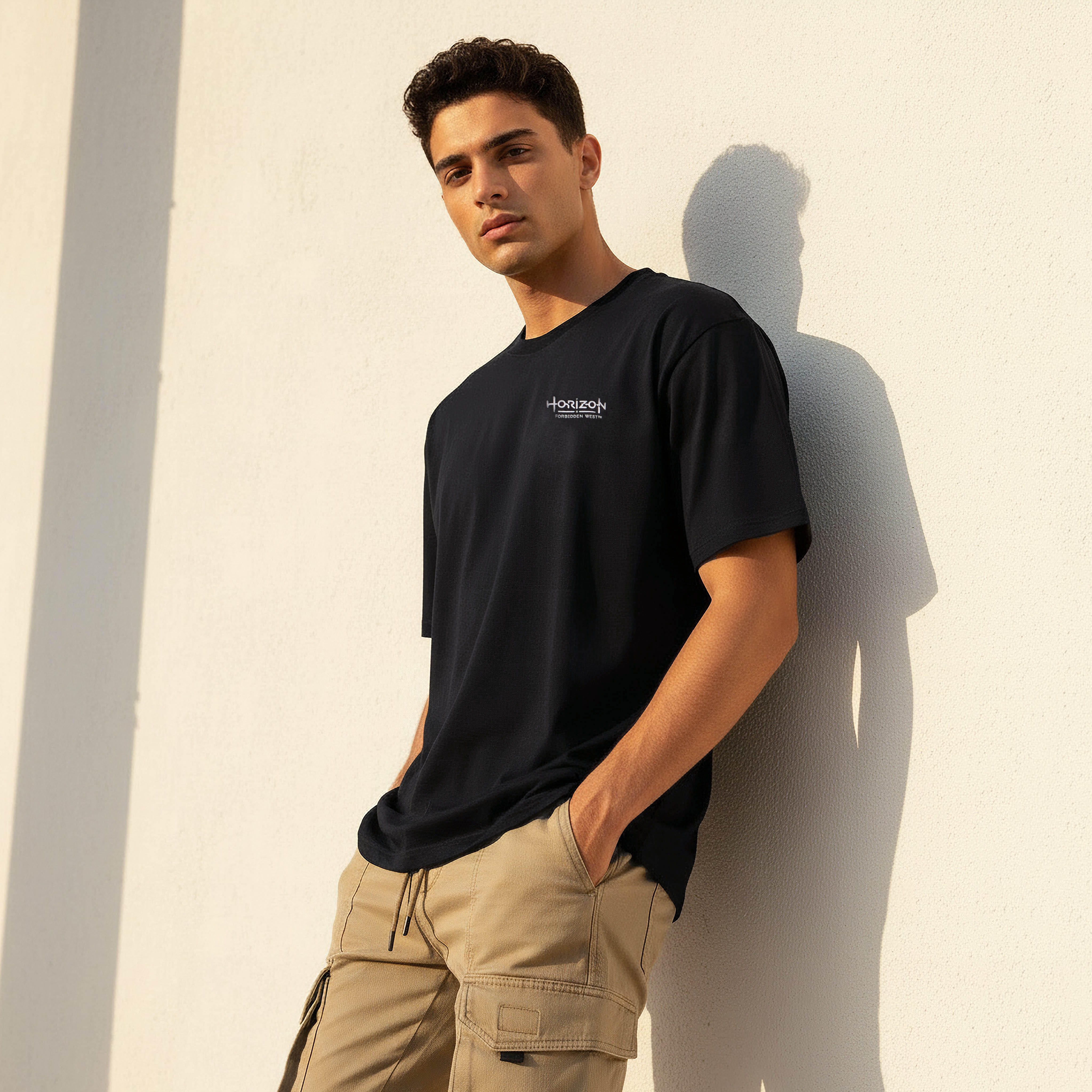 Men Regular Fit Crew Neck Short Sleeves Horizon Forbidden West Print T-shirt-PROMO_SP_AE_2FOR59_110625-image-3