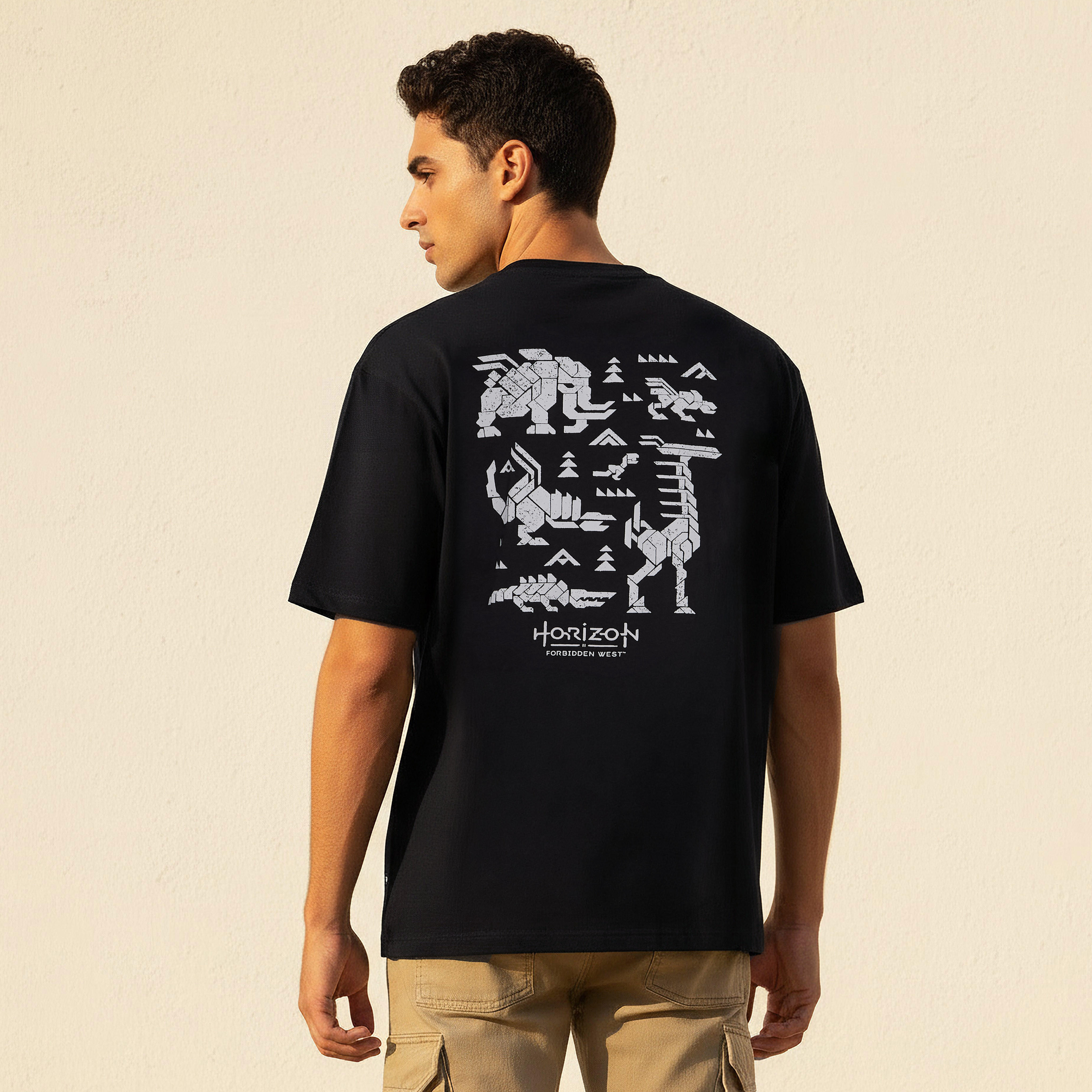 Men Regular Fit Crew Neck Short Sleeves Horizon Forbidden West Print T-shirt-PROMO_SP_AE_2FOR59_110625-image-1