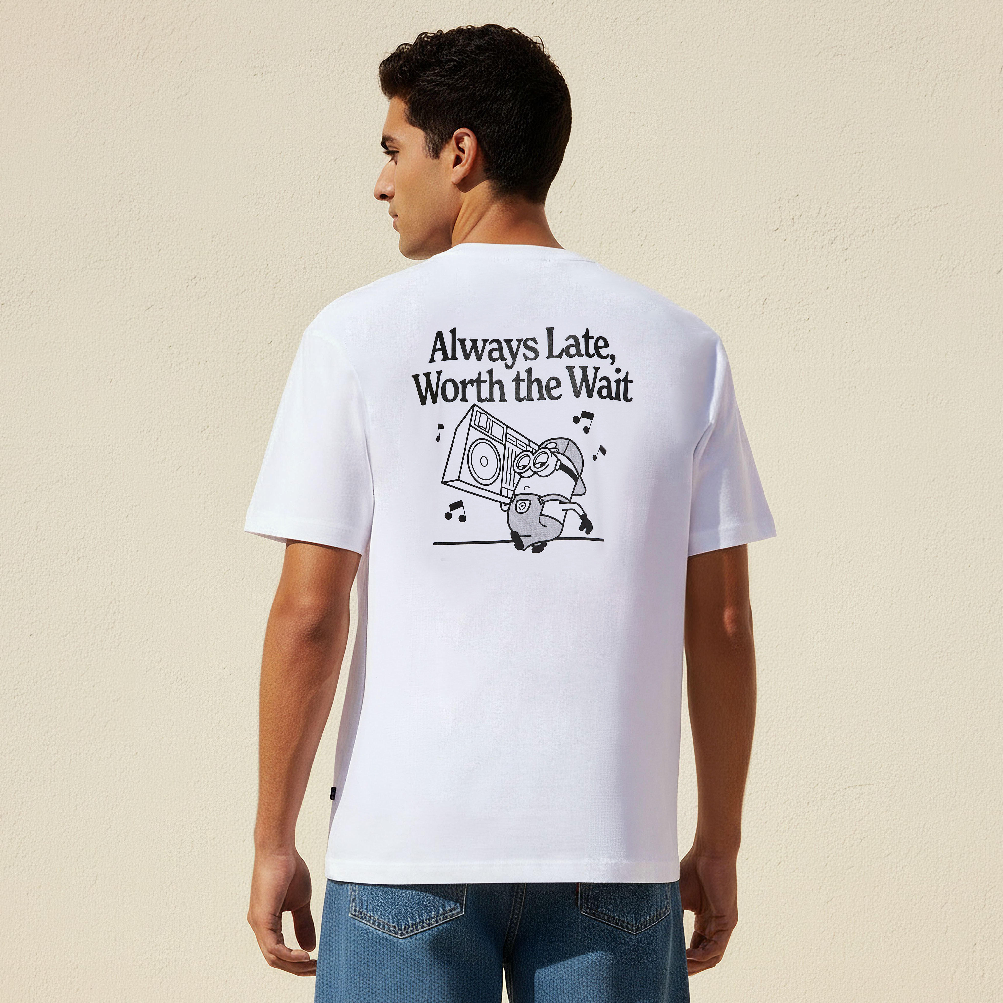 Men Regular Fit Crew Neck Short Sleeves Minions Print T-shirt-men-clothing-tshirtsandpolos-tshirts-image-1