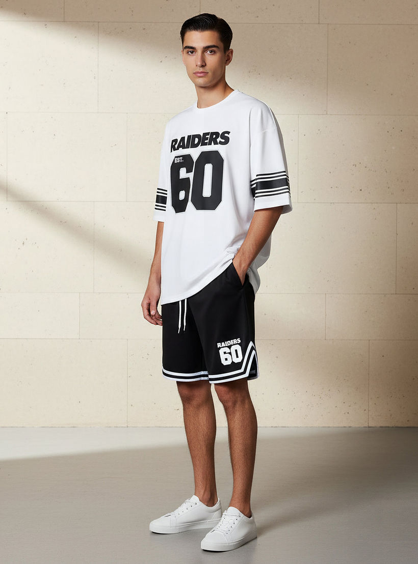 Men Relaxed Fit Round Neck Short Sleeves Green Bay Packers Print T-shirt-men-clothing-coordsets-image-3