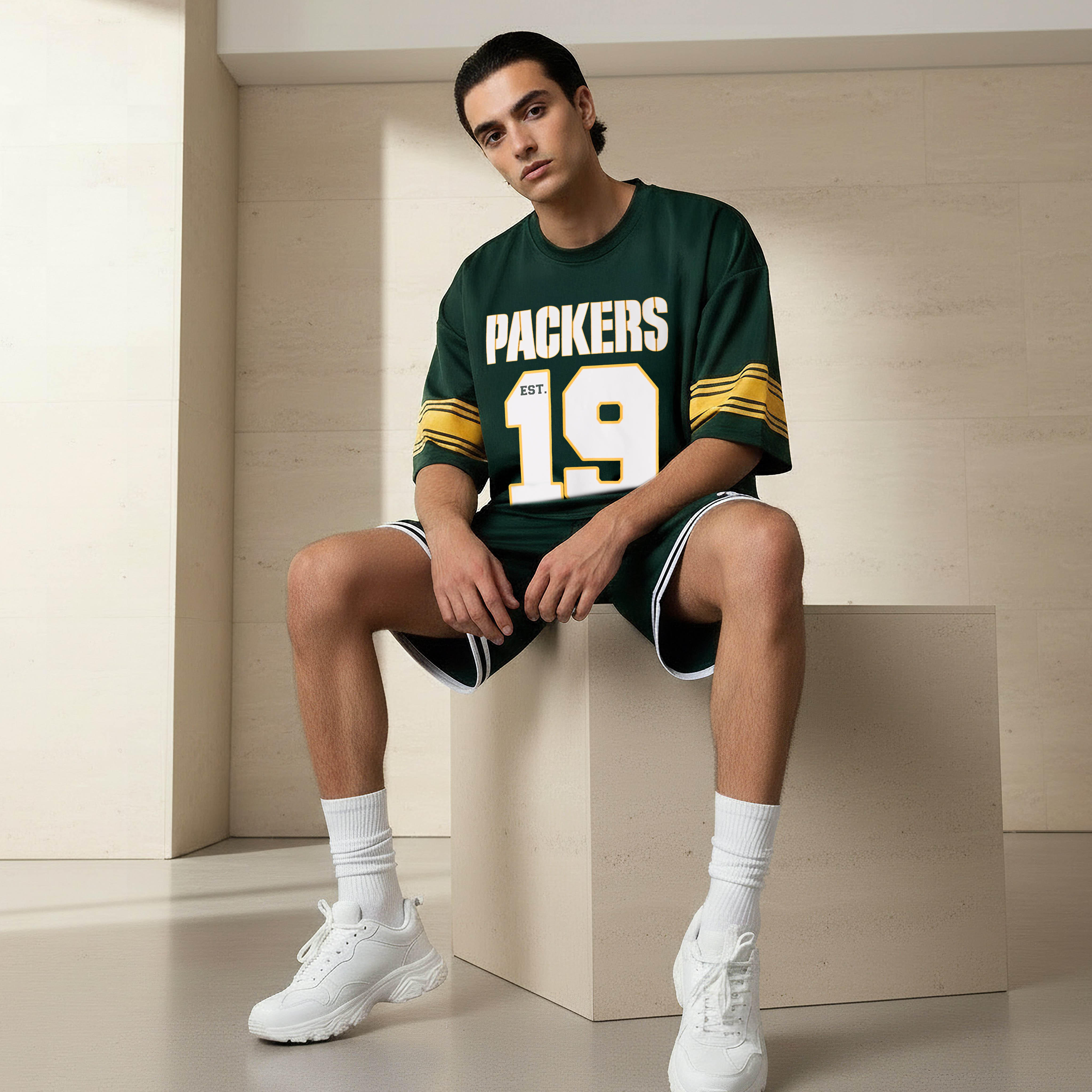 تيشيرت بقصة مريحة وياقة مستديرة وأكمام قصيرة وطبعات للرجال-men-clothing-coordsets-image-5