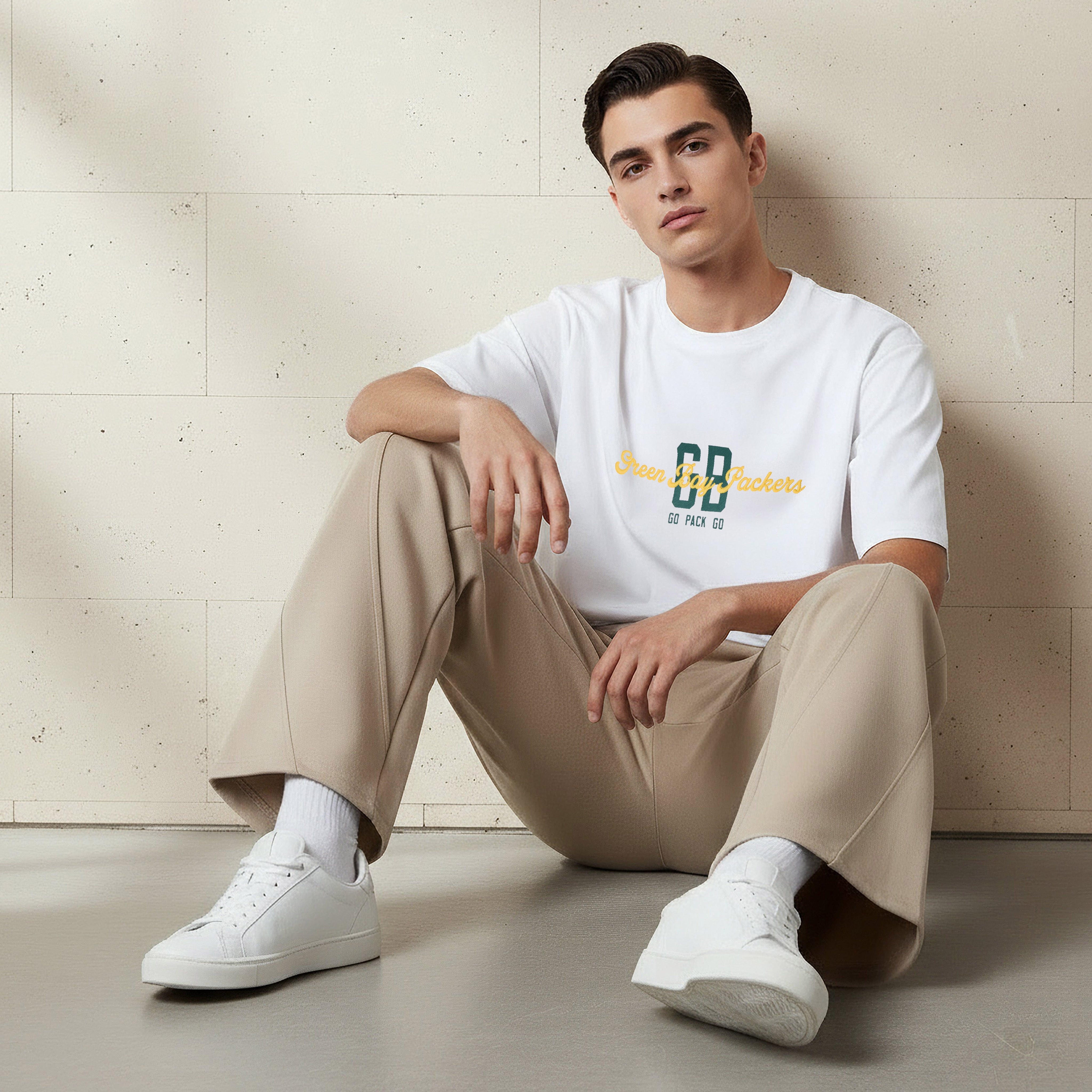 Green Bay Packers NFL Men Relaxed Fit Crew Neck Short Sleeves T-shirt-men-clothing-tshirtsandpolos-tshirts-image-2