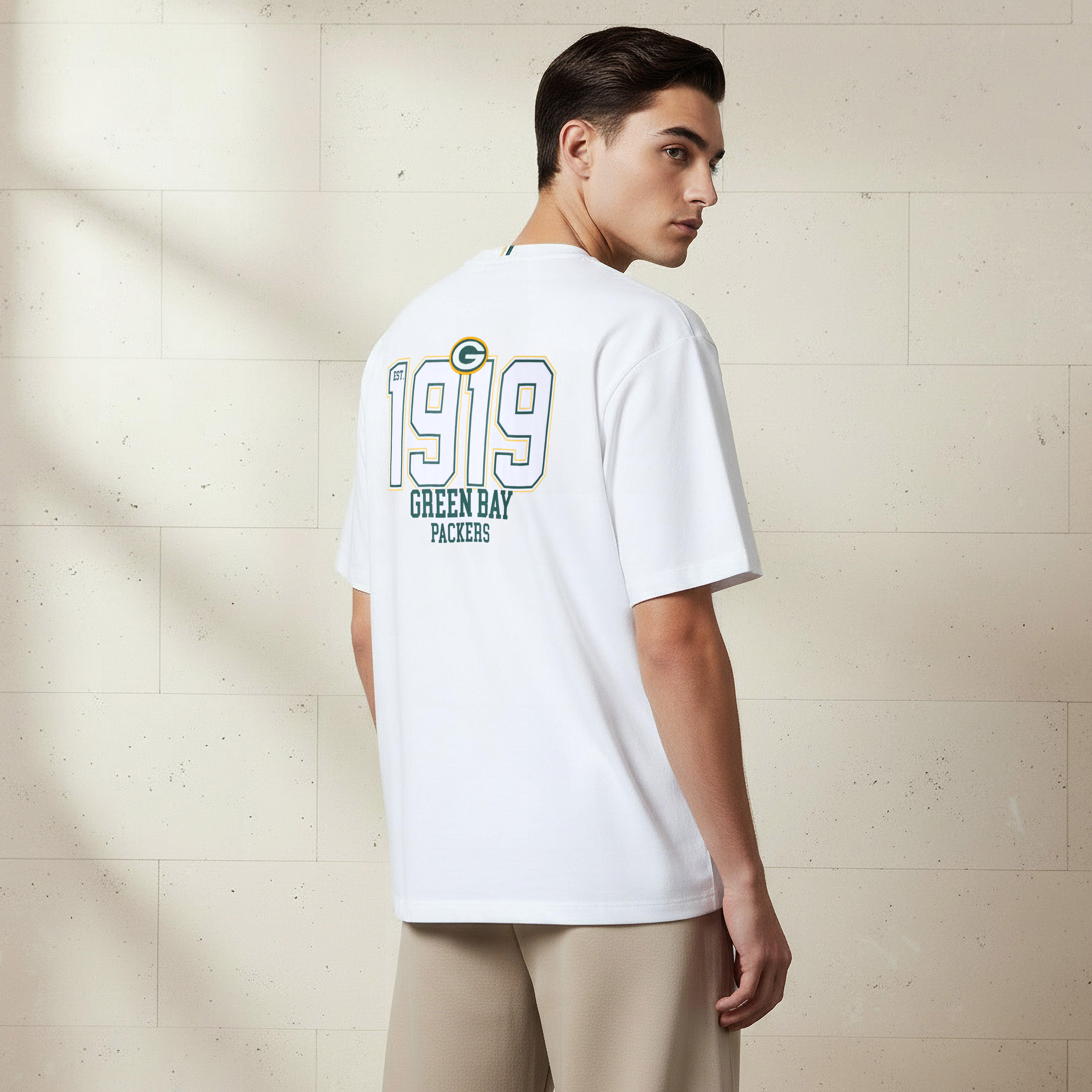 Green Bay Packers NFL Men Relaxed Fit Crew Neck Short Sleeves T-shirt-men-clothing-tshirtsandpolos-tshirts-image-3