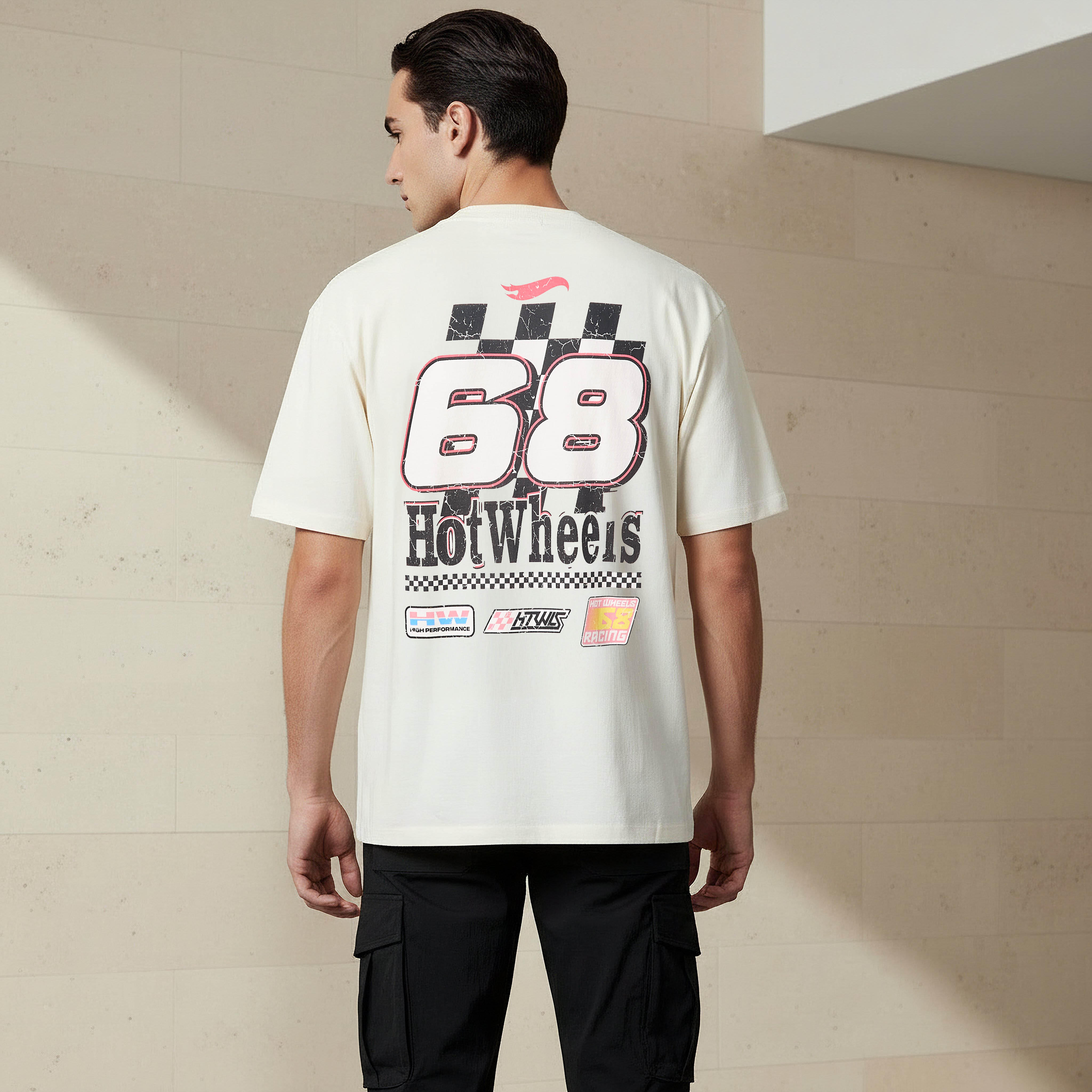 Men Regular Fit Crew Neck Short Sleeves Hot Wheels Print T-shirt-men-clothing-tshirtsandpolos-tshirts-image-3