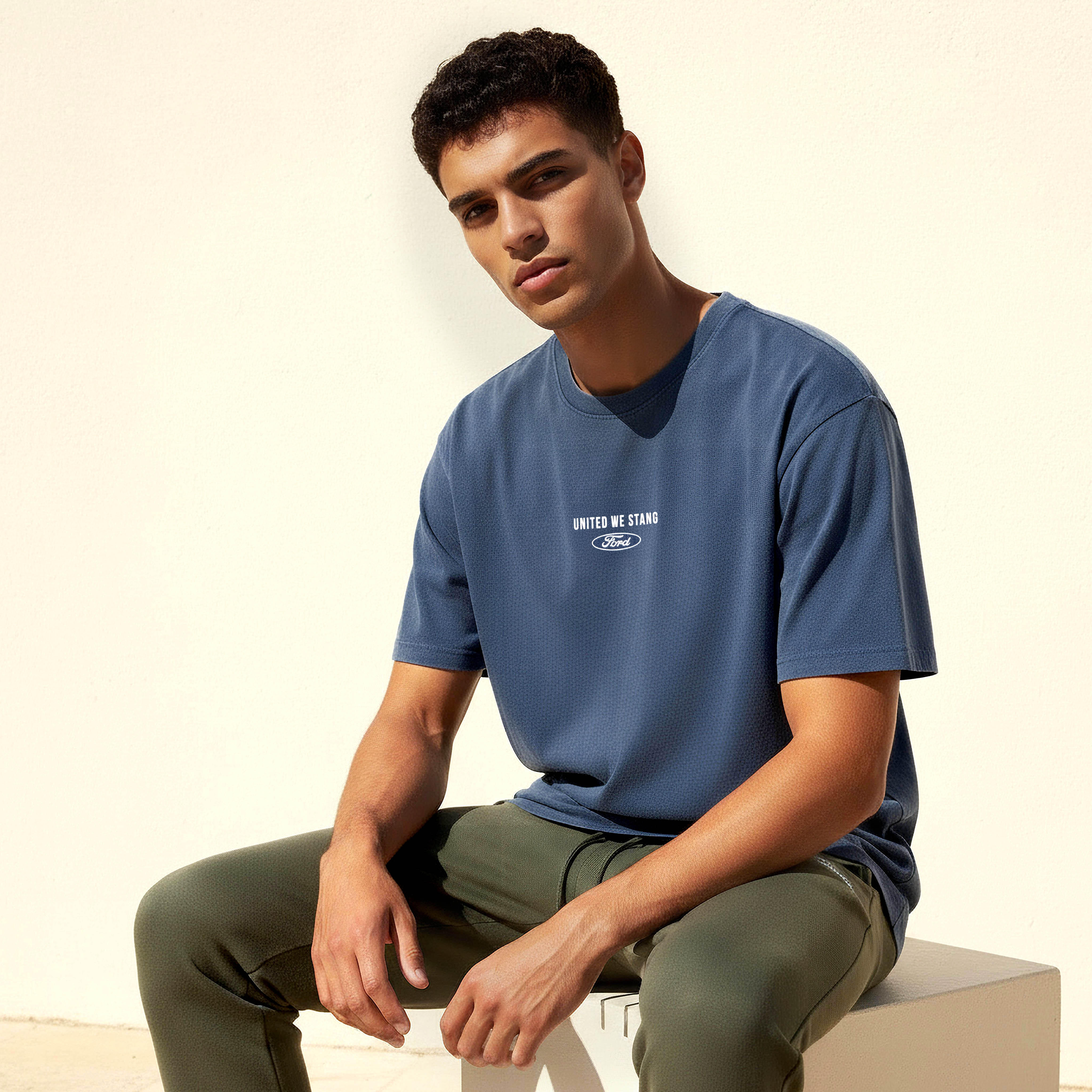 Men Regular Fit Crew Neck Short Sleeve Ford Print T-shirt-men-clothing-tshirtsandpolos-tshirts-image-1