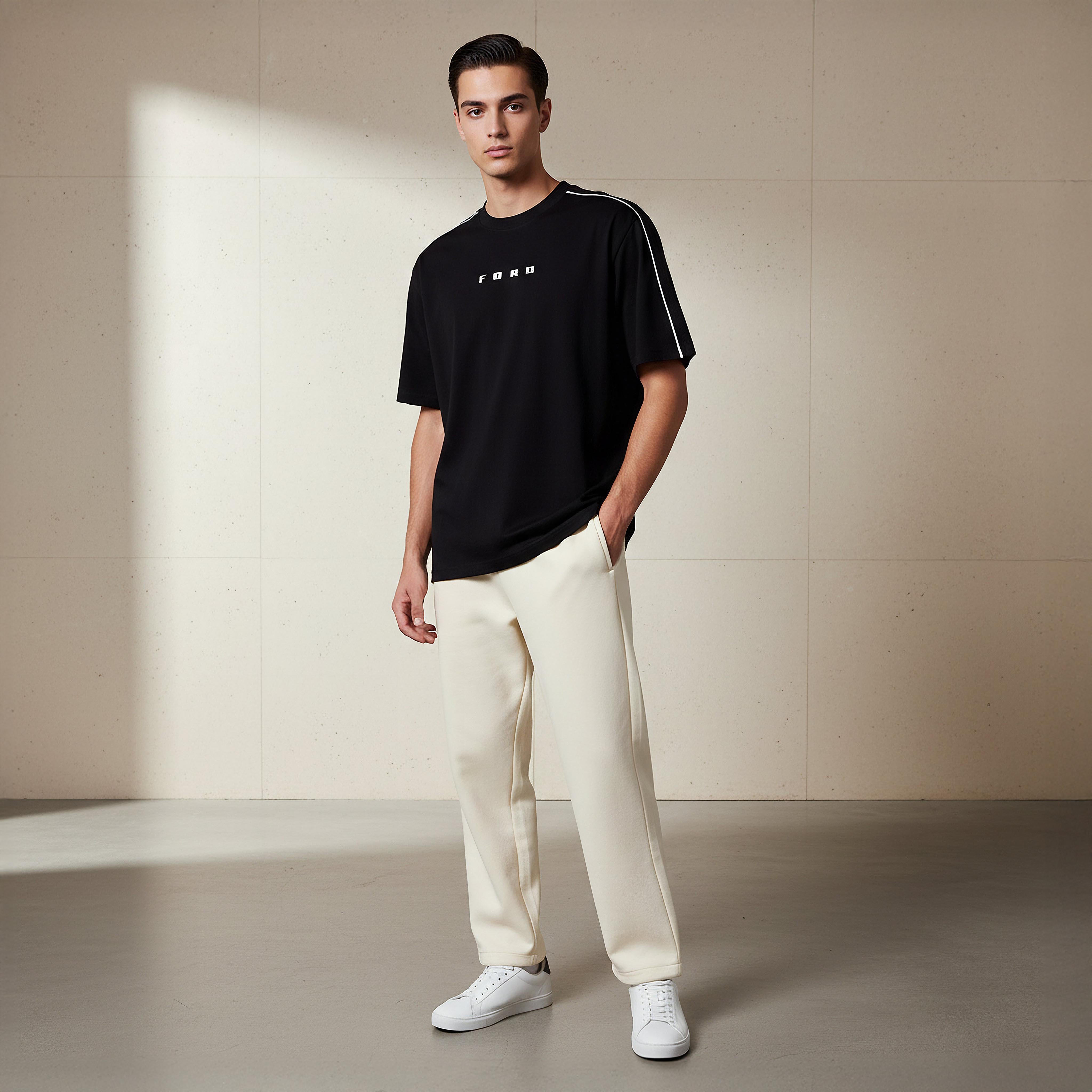 Men Regular Fit Crew Neck Short Sleeves Ford Print T-shirt-men-clothing-tshirtsandpolos-tshirts-image-2