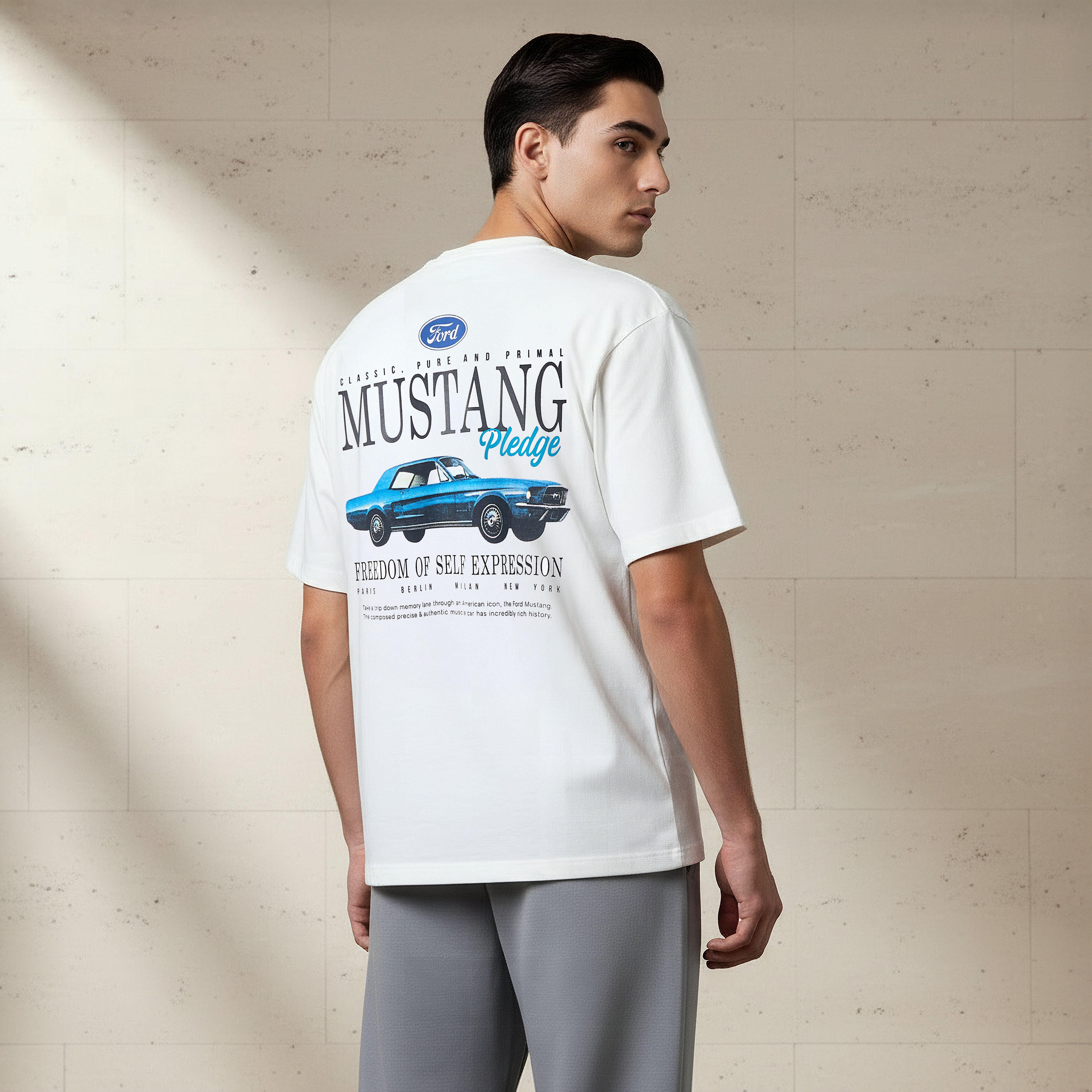Men Regular Fit Crew Neck Short Sleeves Ford Print T-shirt-men-clothing-tshirtsandpolos-tshirts-image-3