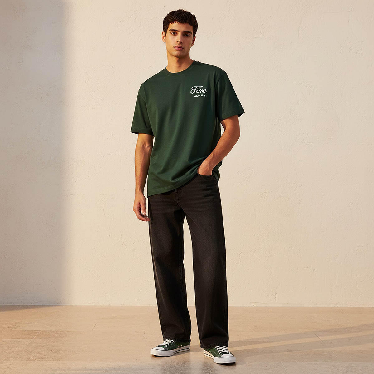 Ford Mustang Regular Fit Crew Neck Short Sleeves Printed T-shirt-men-clothing-tshirtsandpolos-tshirts-image-3