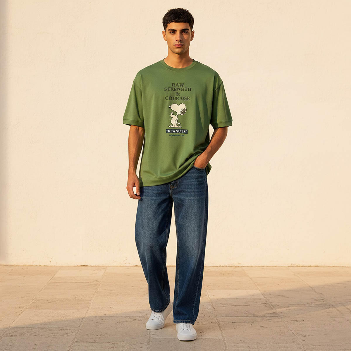 Snoopy Crew Neck Short Sleeves Printed T-shirt-men-clothing-tshirtsandpolos-tshirts-image-3