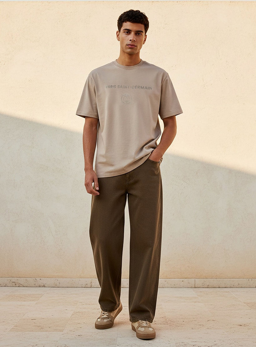 تيشيرت بياقة ضيقة وأكمام قصيرة وقصة عادية من باريس سان جيرمان-men-clothing-tshirtsandpolos-tshirts-image-3