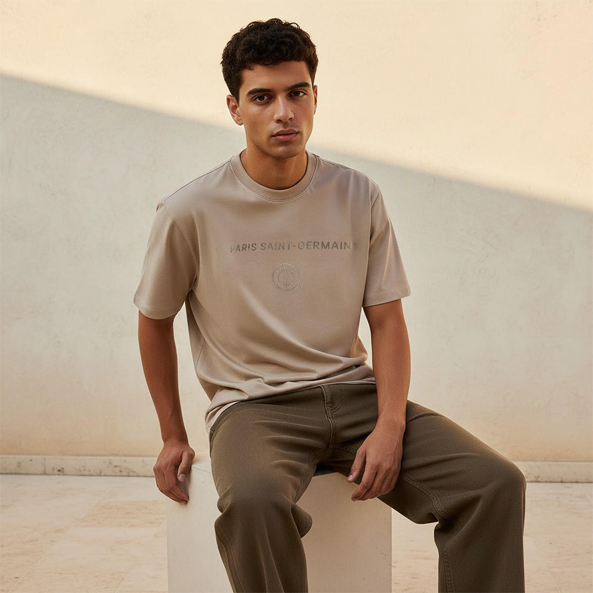 تيشيرت بياقة ضيقة وأكمام قصيرة وقصة عادية من باريس سان جيرمان-men-clothing-tshirtsandpolos-tshirts-image-5