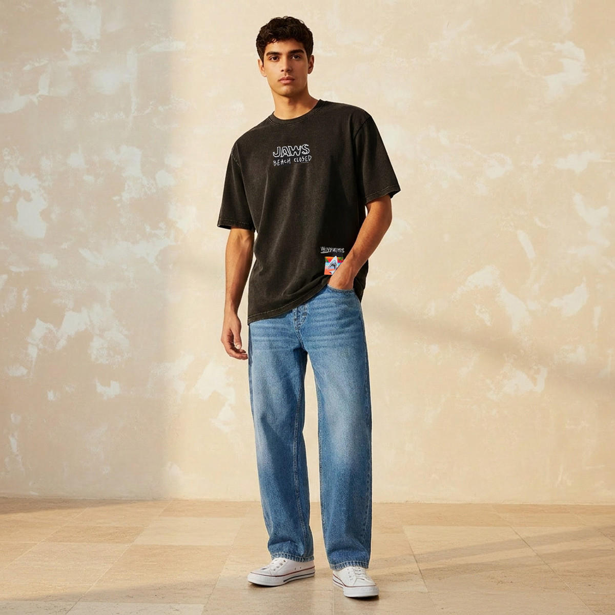 Jaws Regular Fit Crew Neck Short Sleeves T-shirt-men-clothing-tshirtsandpolos-tshirts-image-3