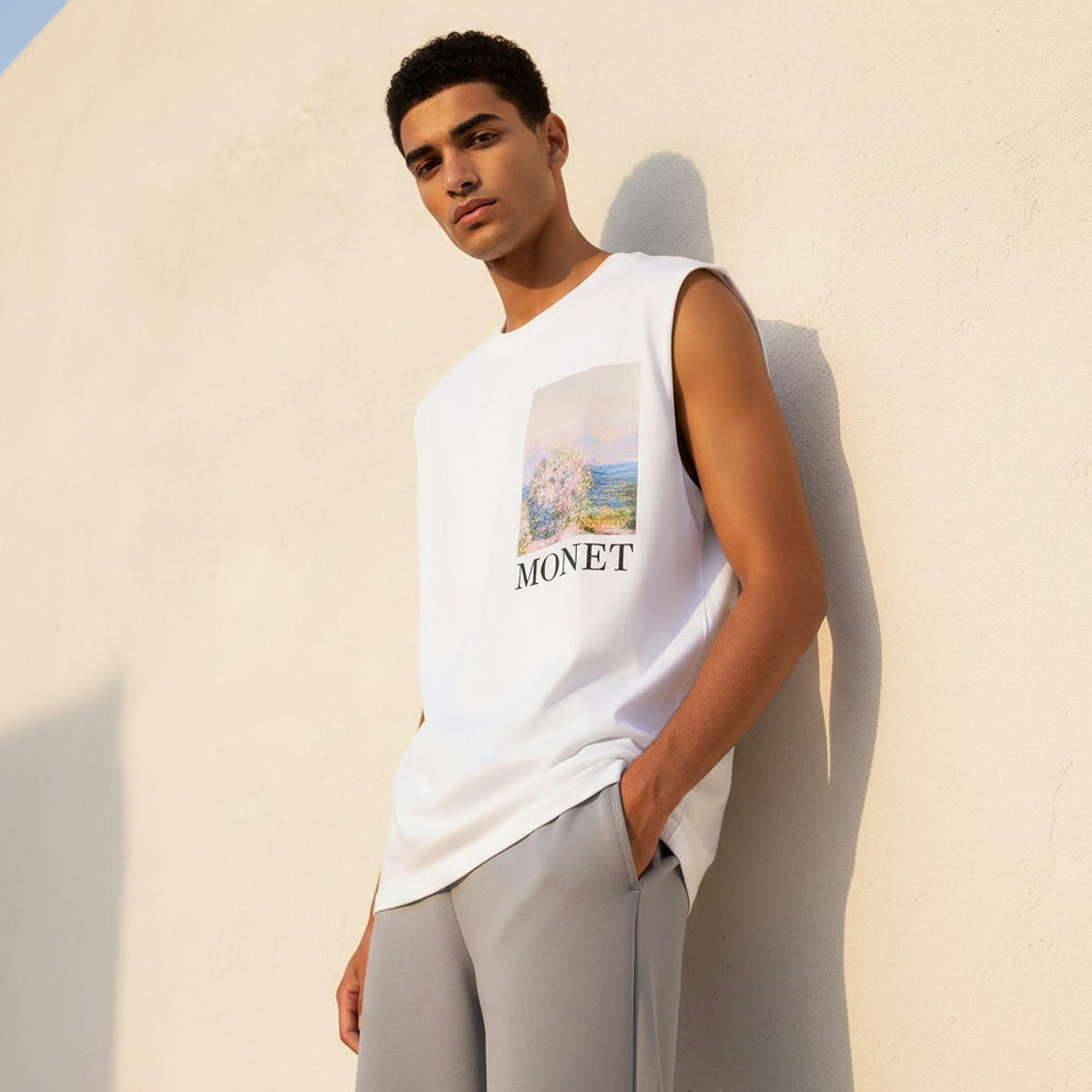 Claude Monet Men Regular Fit Crew Neck Sleeveless T-shirt-men-clothing-tshirtsandpolos-tshirts-image-1