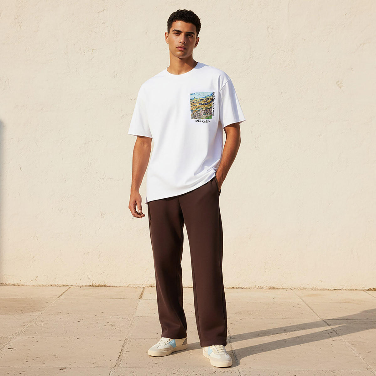 تيشيرت بقصّة عادية وياقة ضيقة وأكمام قصيرة وطبعات فينسنت فان جوخ للرجال-men-clothing-tshirtsandpolos-tshirts-image-3