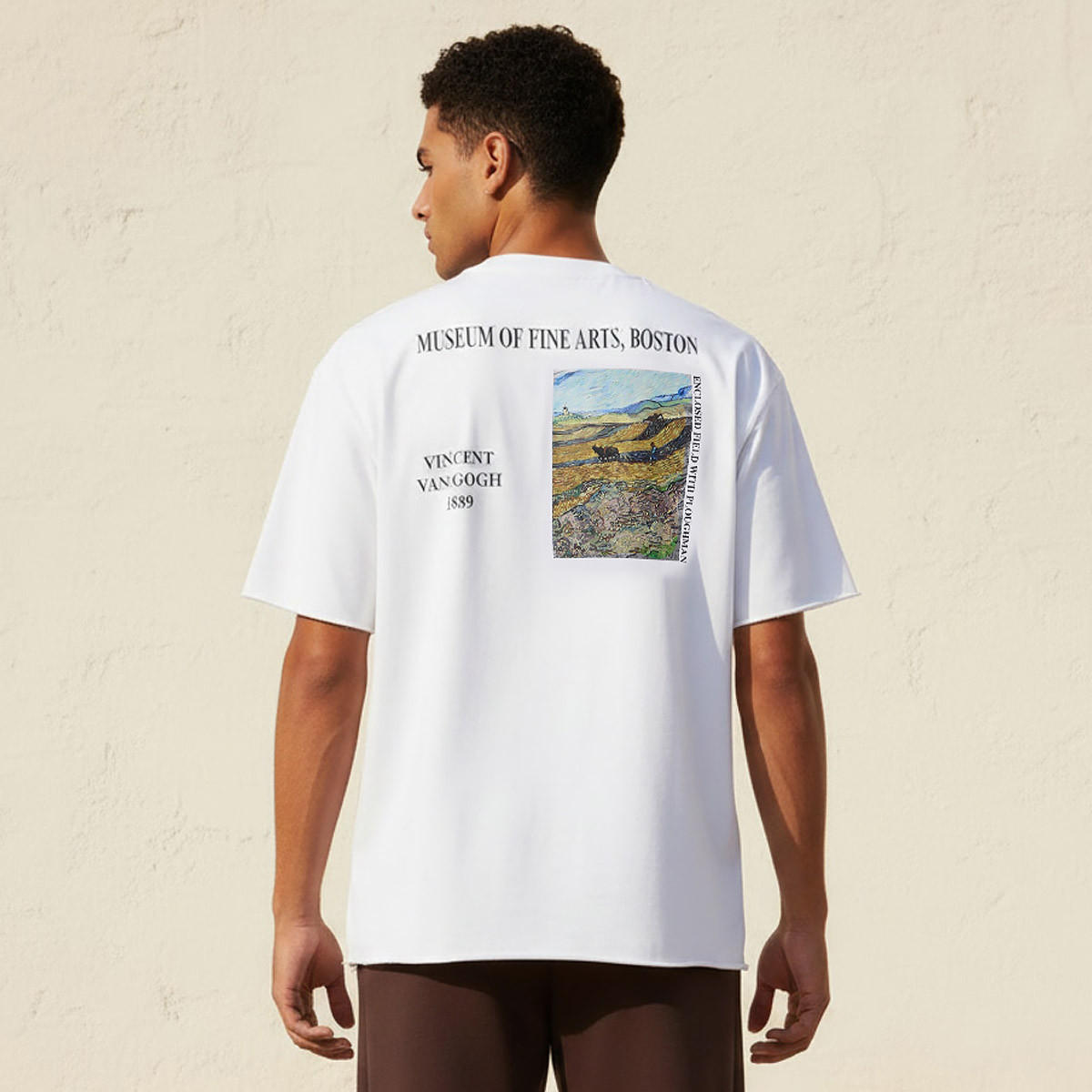 تيشيرت بقصّة عادية وياقة ضيقة وأكمام قصيرة وطبعات فينسنت فان جوخ للرجال-men-clothing-tshirtsandpolos-tshirts-image-4