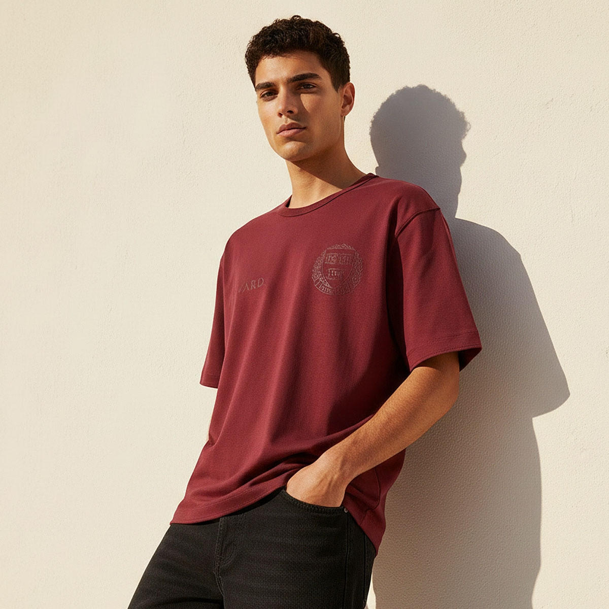 Harvard University Regular Fit Crew Neck Short Sleeves T-shirt-men-clothing-tshirtsandpolos-tshirts-image-1