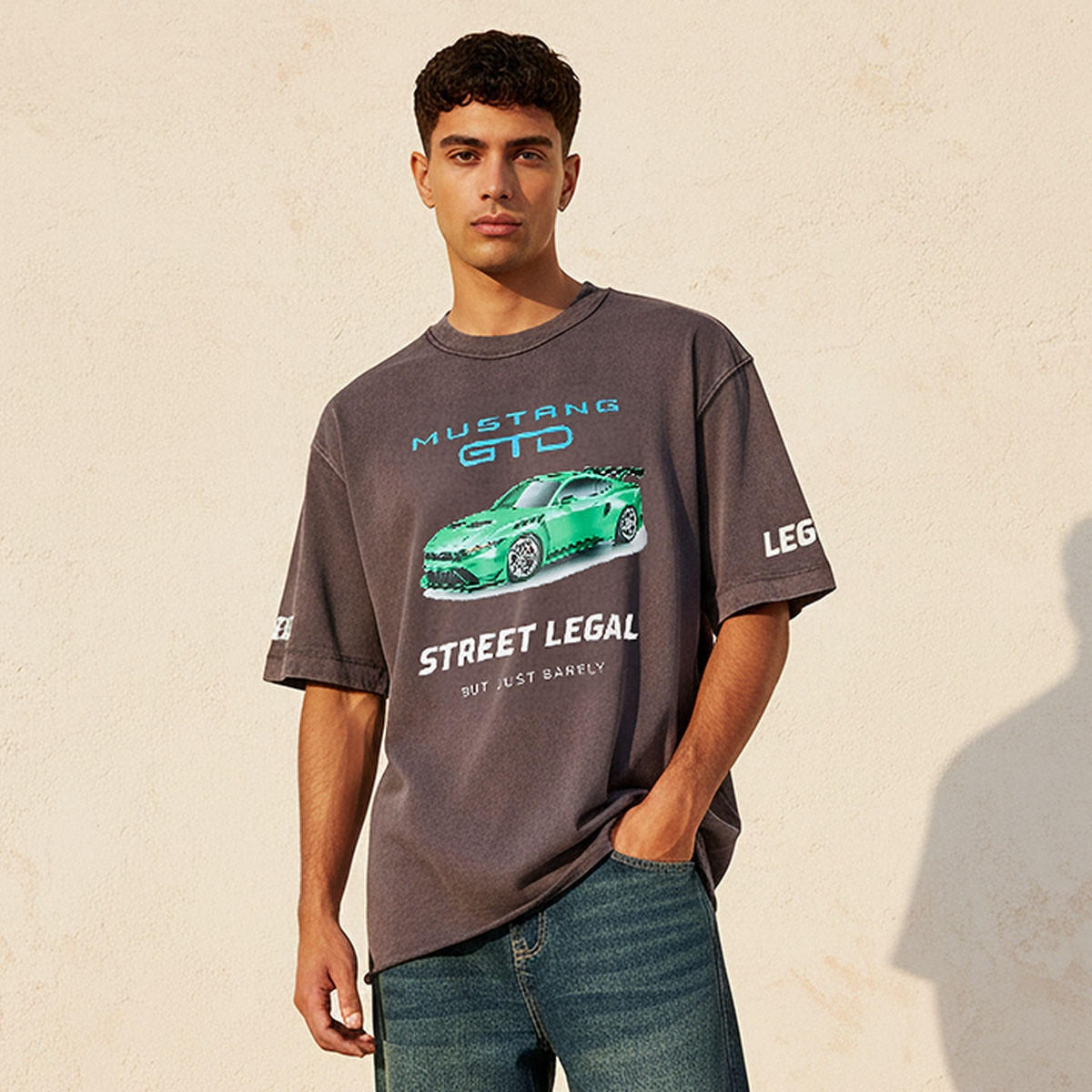 Ford Mustang Men Regular Fit Crew Neck Short Sleeves T-shirt-men-clothing-tshirtsandpolos-tshirts-image-1