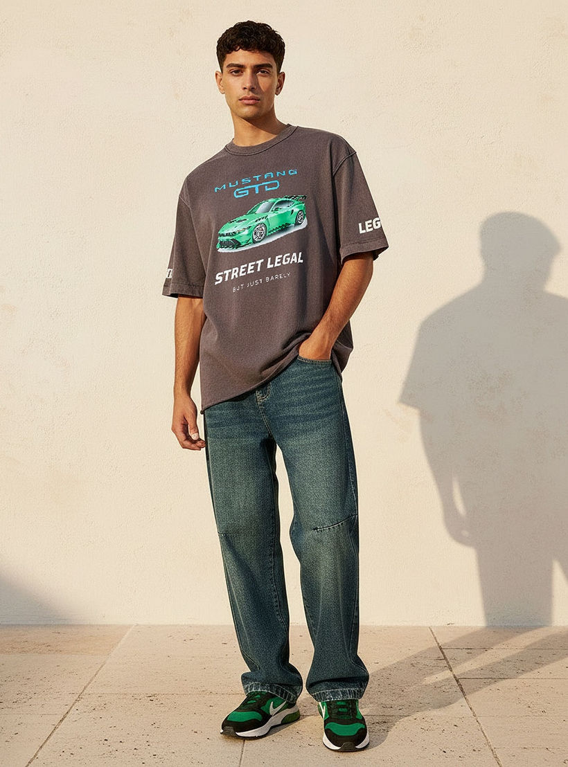 Ford Mustang Men Regular Fit Crew Neck Short Sleeves T-shirt-men-clothing-tshirtsandpolos-tshirts-image-5