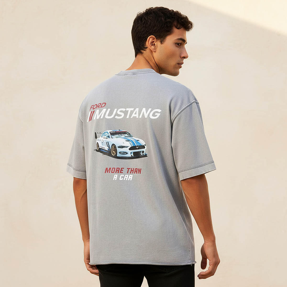 Ford Mustang Men Regular Fit Crew Neck Short Sleeves T-shirt-men-clothing-tshirtsandpolos-tshirts-image-1