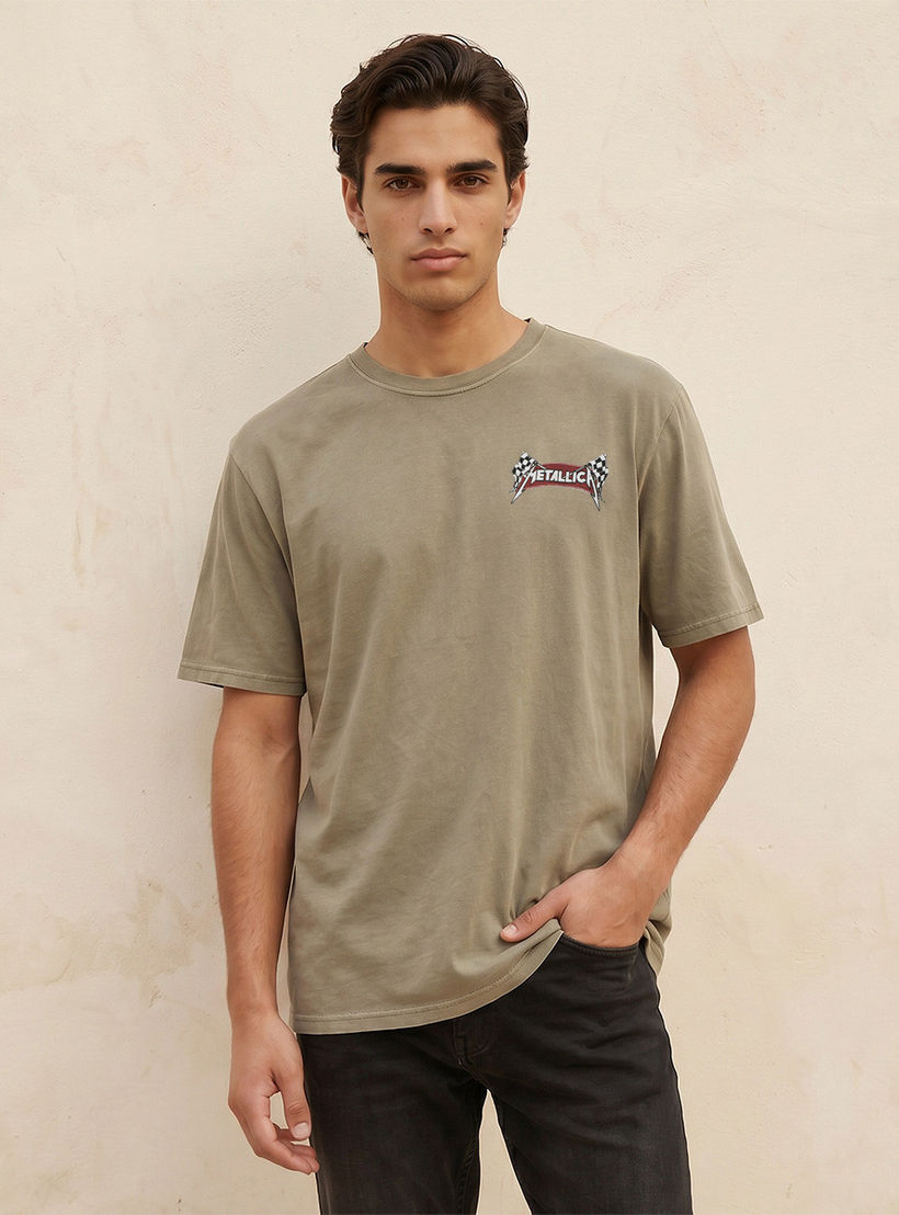 Metallica Regular Fit Crew Neck Short Sleeves Printed T-shirt-men-clothing-tshirtsandpolos-tshirts-image-2