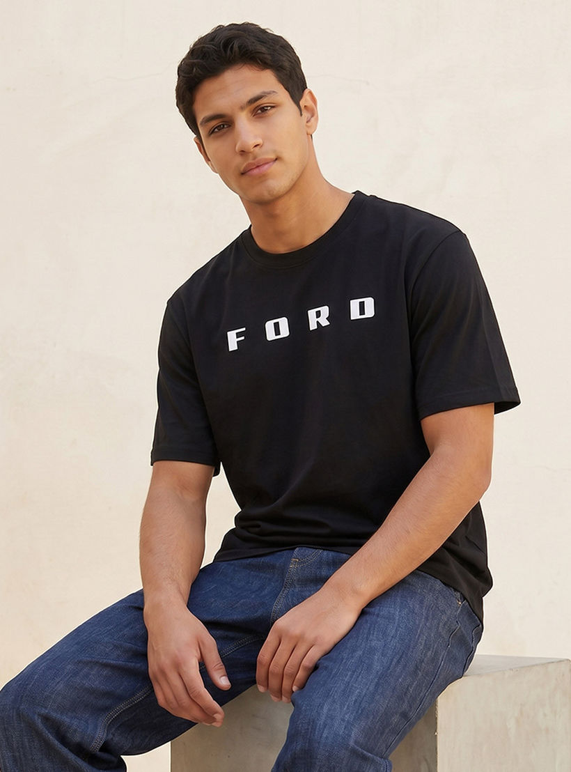 تيشيرت بياقة دائرية وأكمام قصيرة بقصة عادية من فورد-men-clothing-tshirtsandpolos-tshirts-image-5