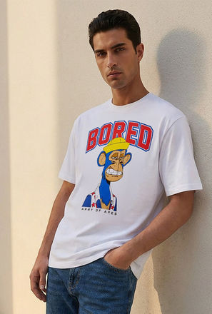 Bored Ape Regular Fit Crew Neck Short Sleeves Printed T-shirt-men-clothing-tshirtsandpolos-image-1