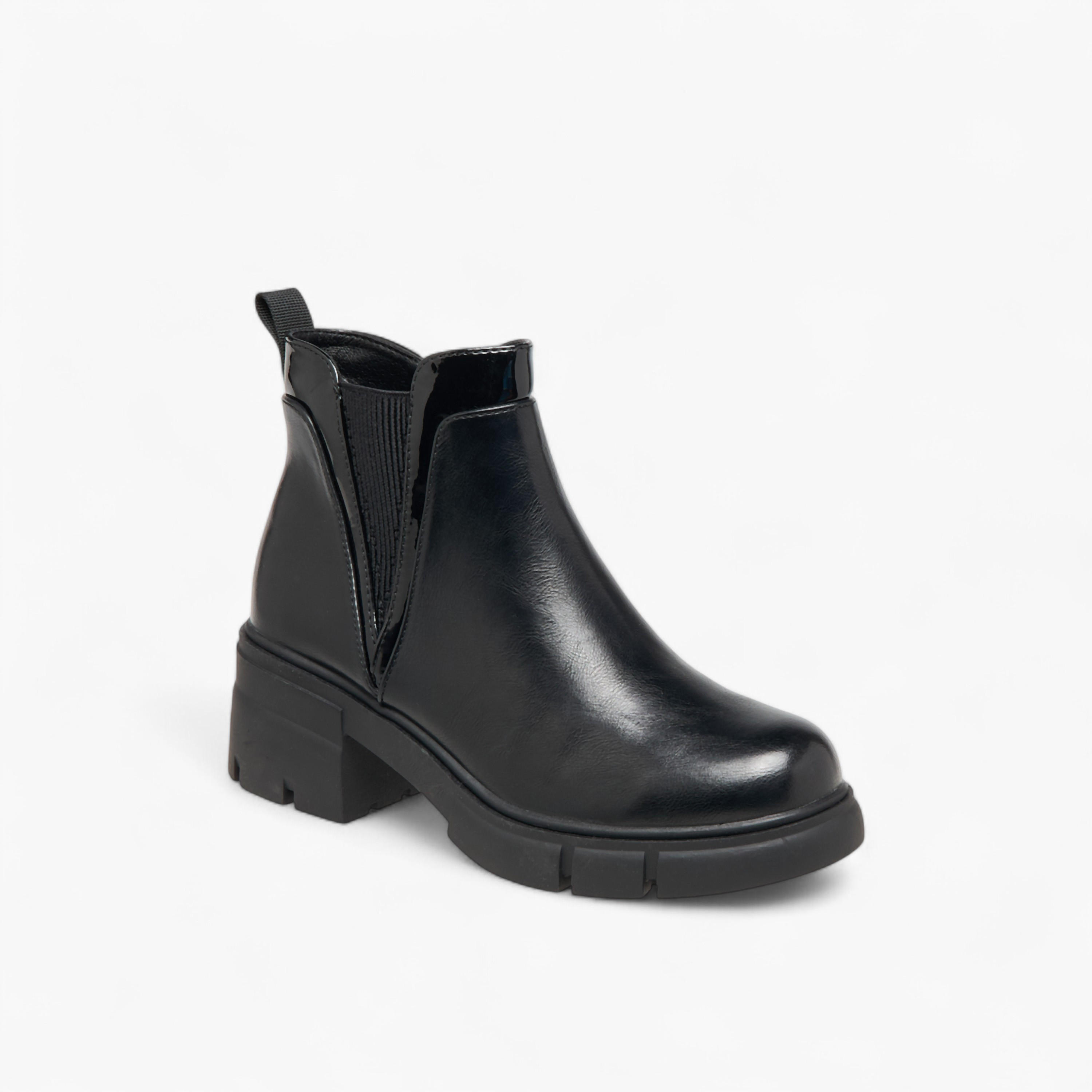 Celeste Women's Solid Ankle Boots with Zip Closure-women-shoes-boots-image-2