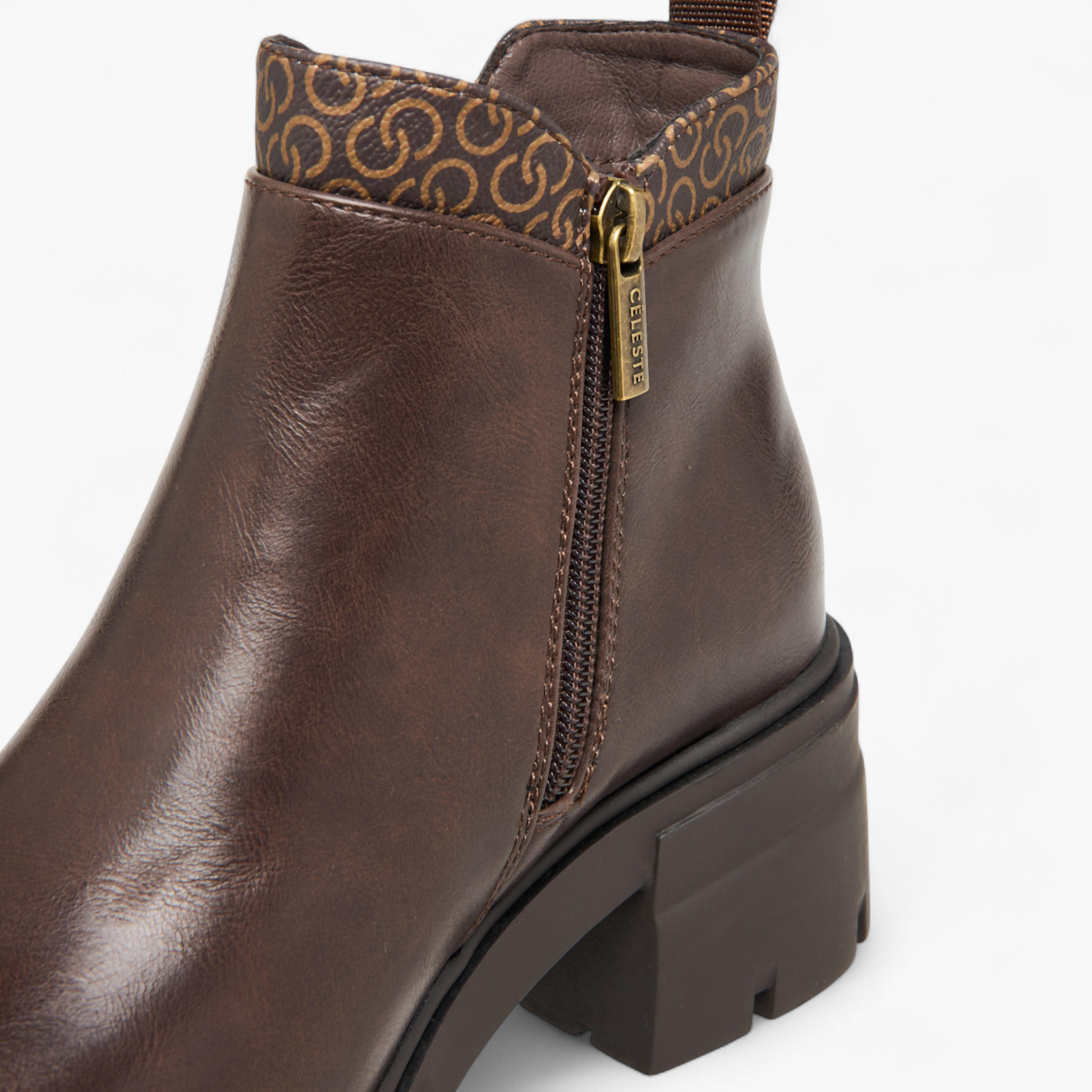 بوت سادة بطول الكاحل وسحاب إغلاق للنساء من سيليست-women-shoes-boots-image-5