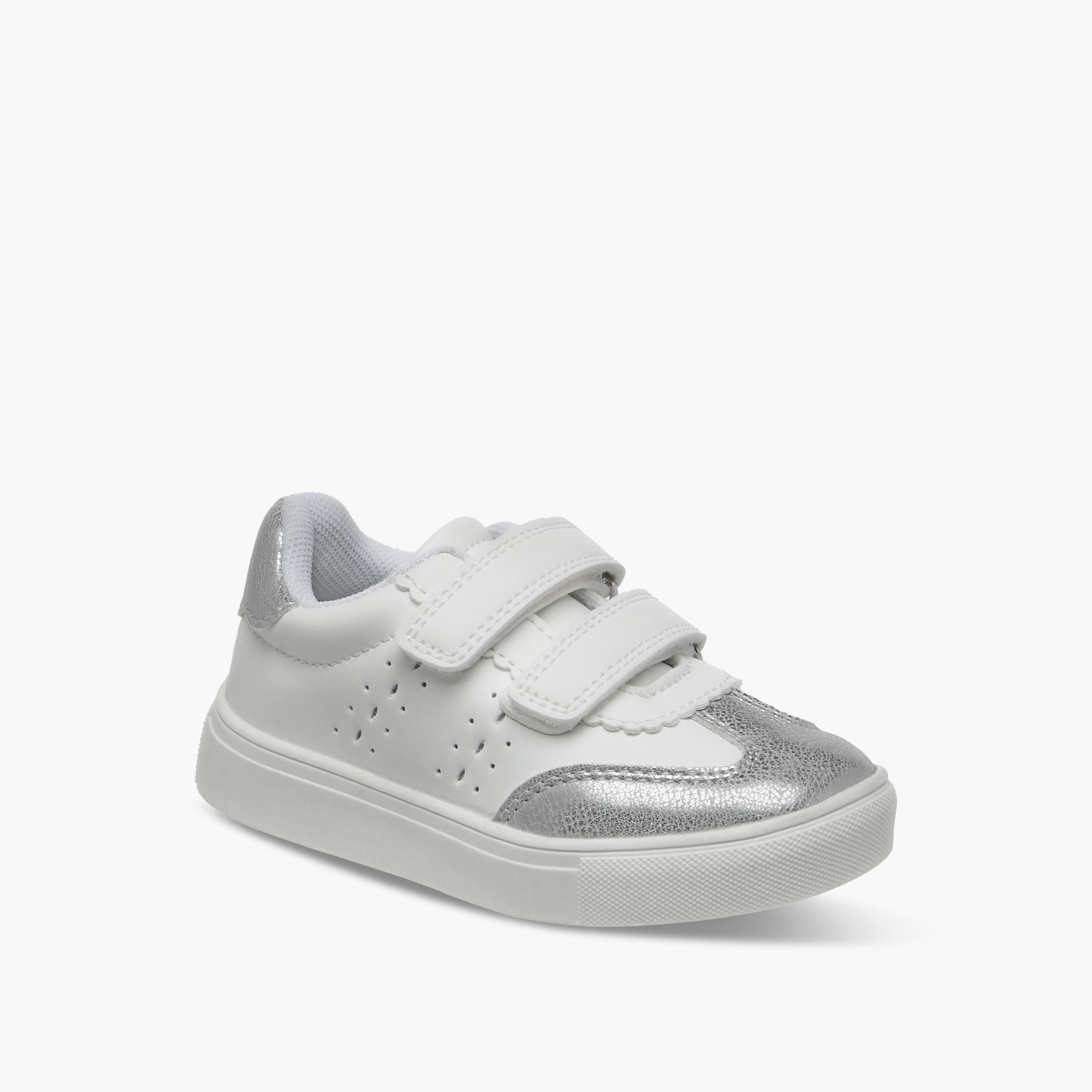Barefeet Panelled Sneakers with Hook and Loop Closure-girls-shoes-sneakers-image-2