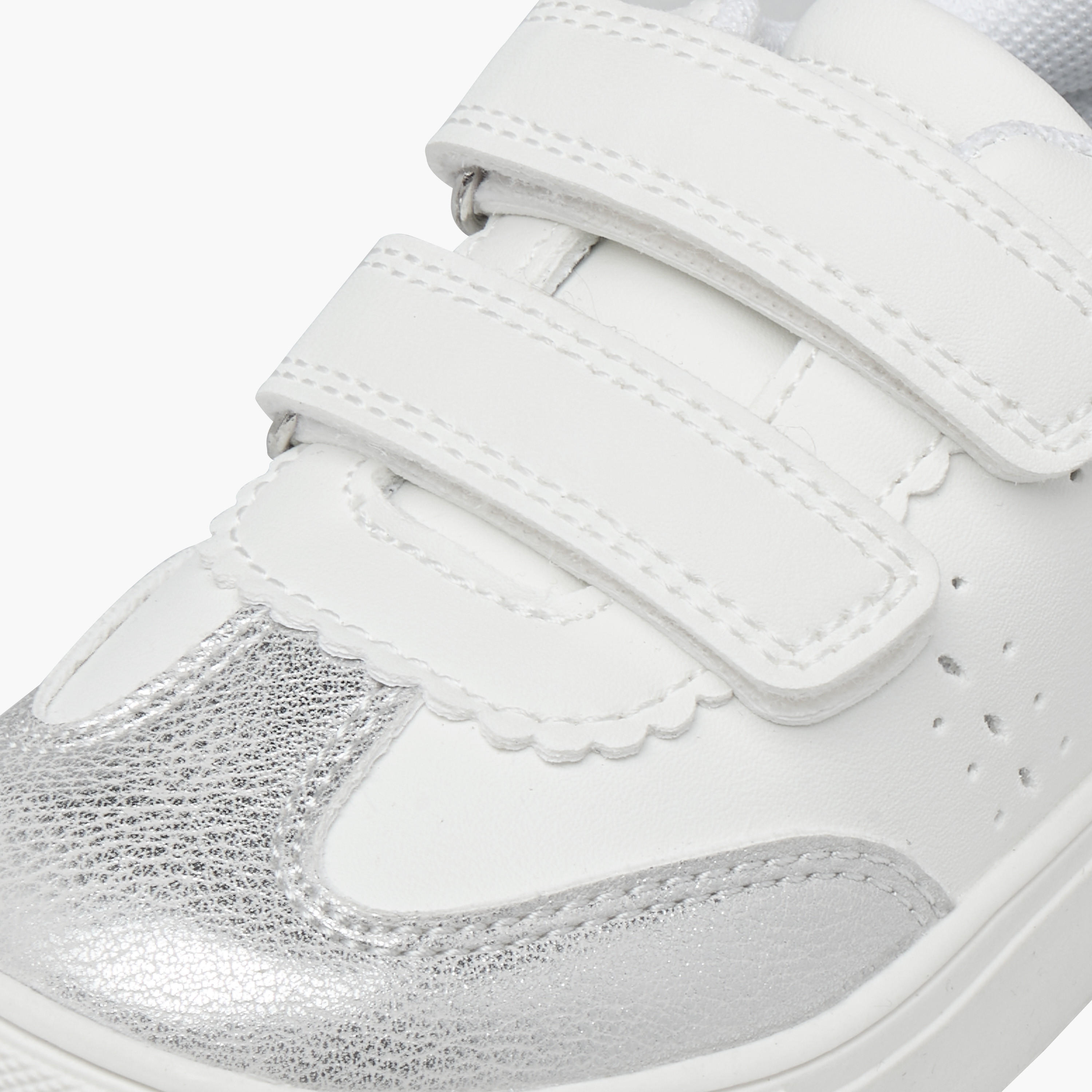 Barefeet Panelled Sneakers with Hook and Loop Closure-girls-shoes-sneakers-image-4
