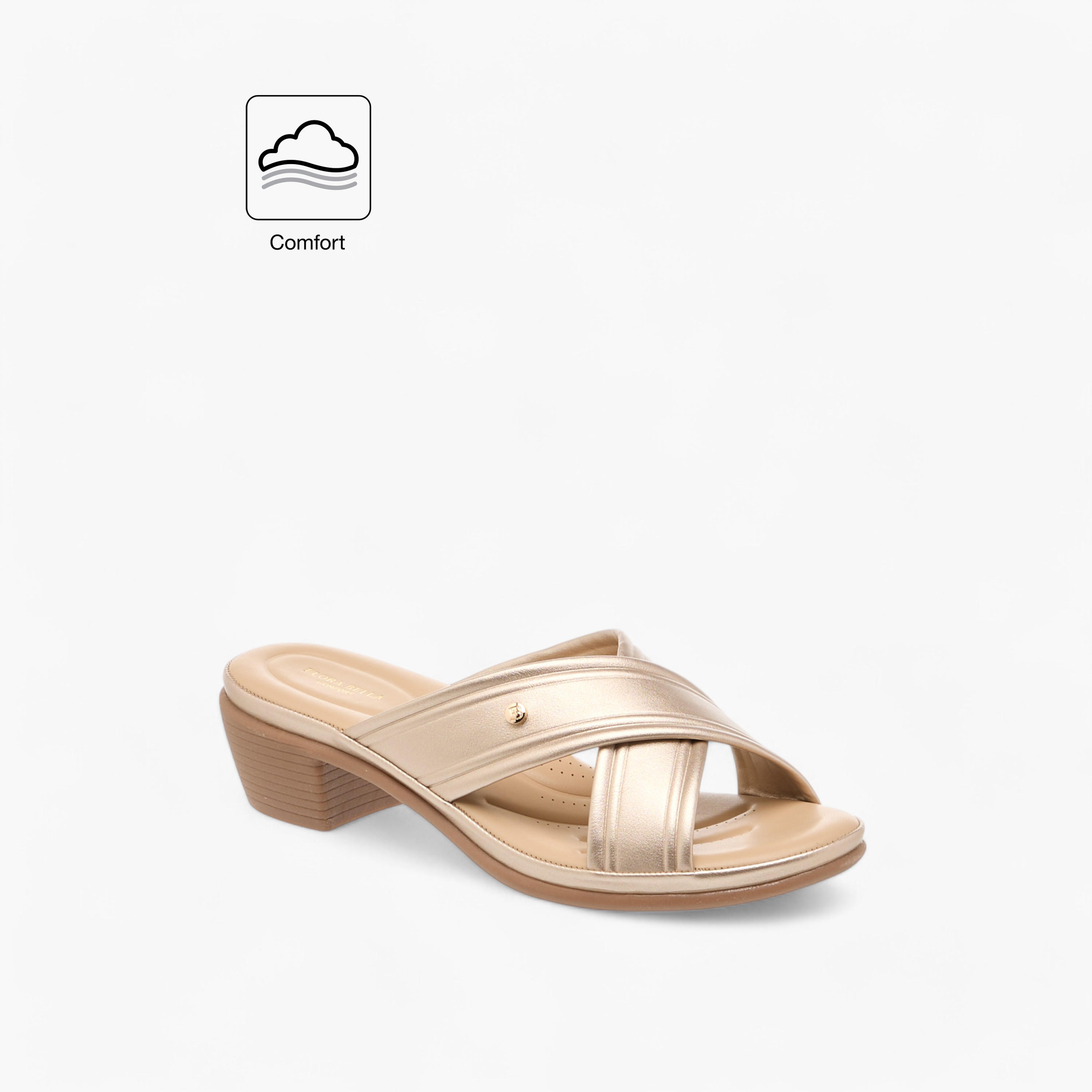 Flora Bella Cross Strap Slip-On Comfort Sandals with Block Heel-women-shoes-sandals-heeled-image-2