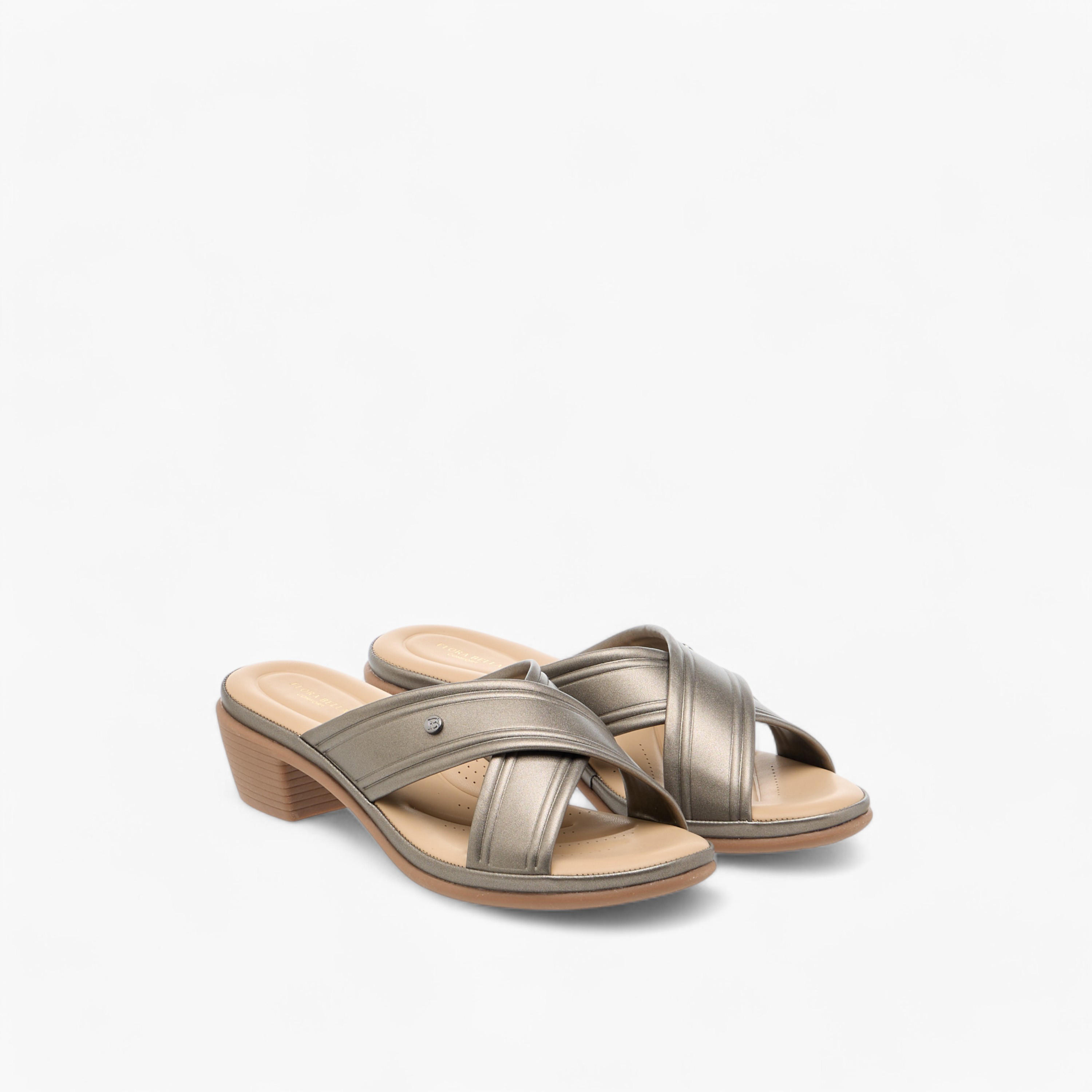 صندل مريح سهل الارتداء بحزام متقاطع وكعب سميك من فلورا بيلا-women-shoes-sandals-heeled-image-1