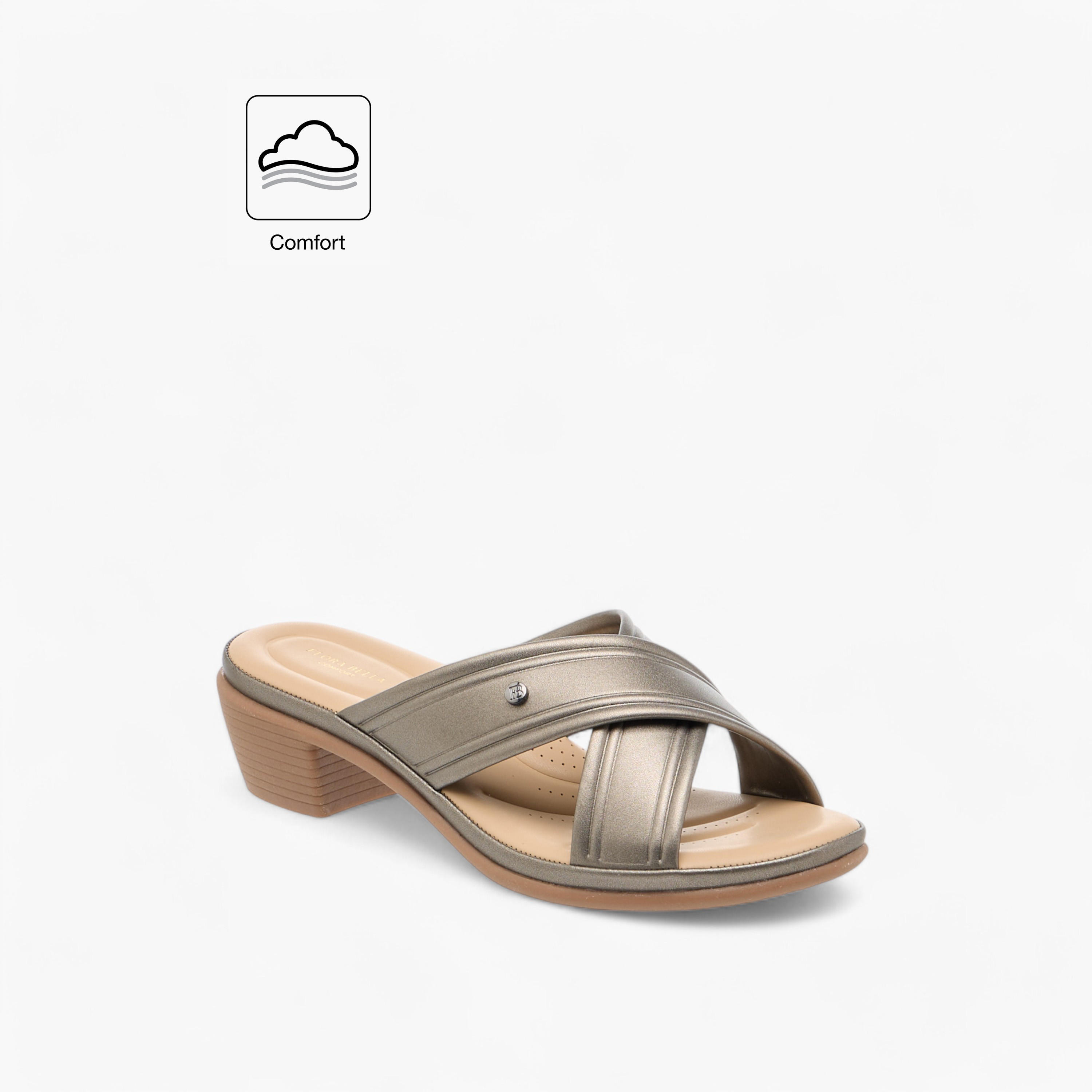 صندل مريح سهل الارتداء بحزام متقاطع وكعب سميك من فلورا بيلا-women-shoes-sandals-heeled-image-2